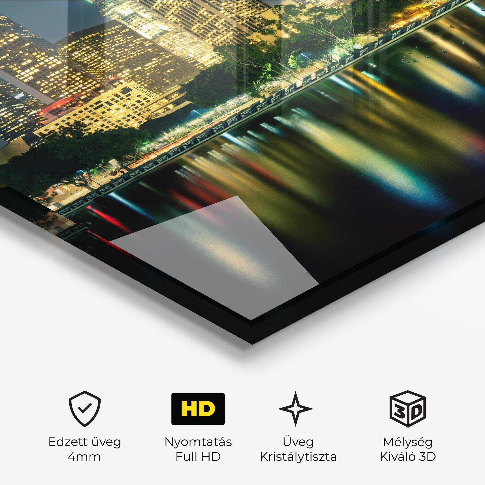 Üvegkép Los Angeles Night mockup 3