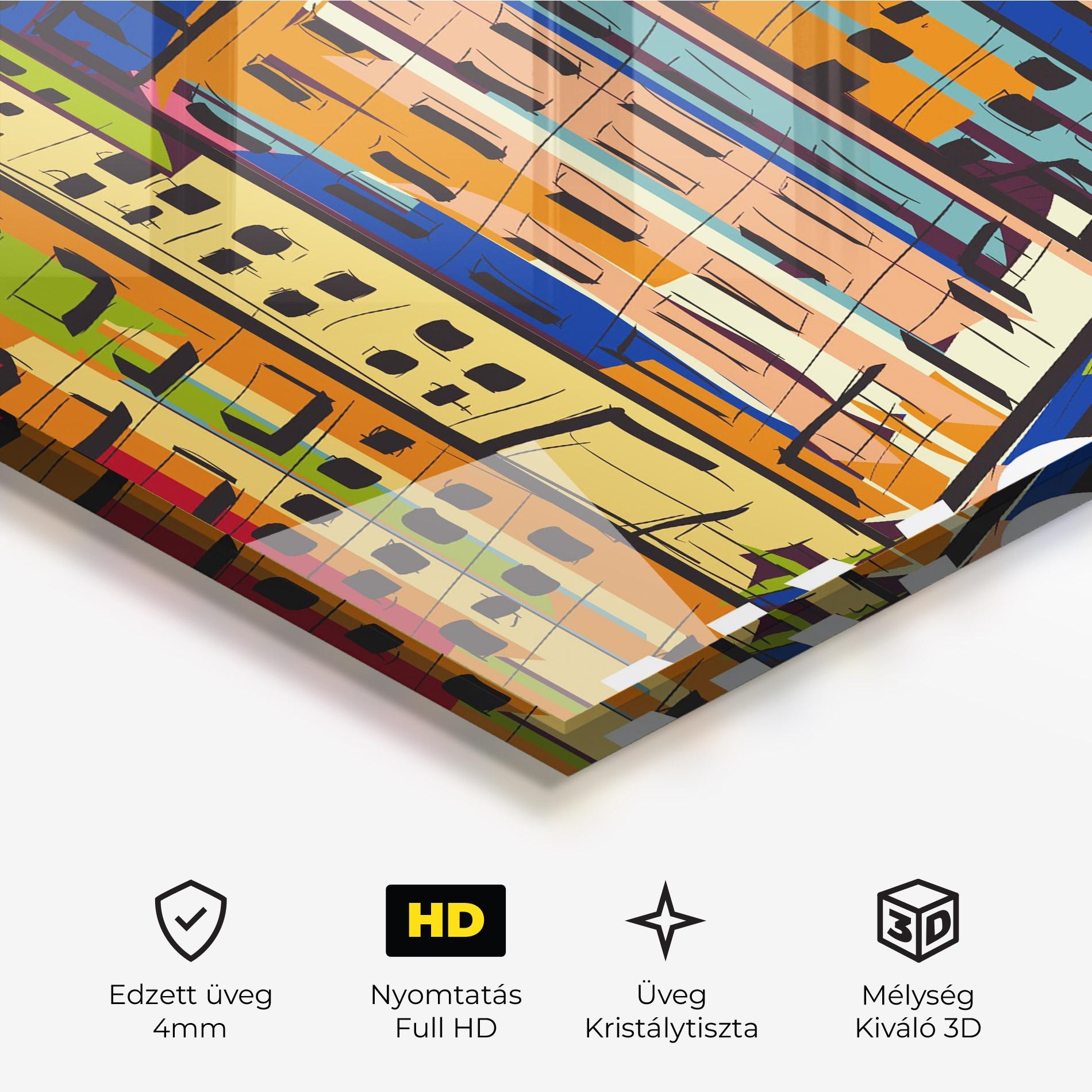 Üvegkép New York City Art mockup 3