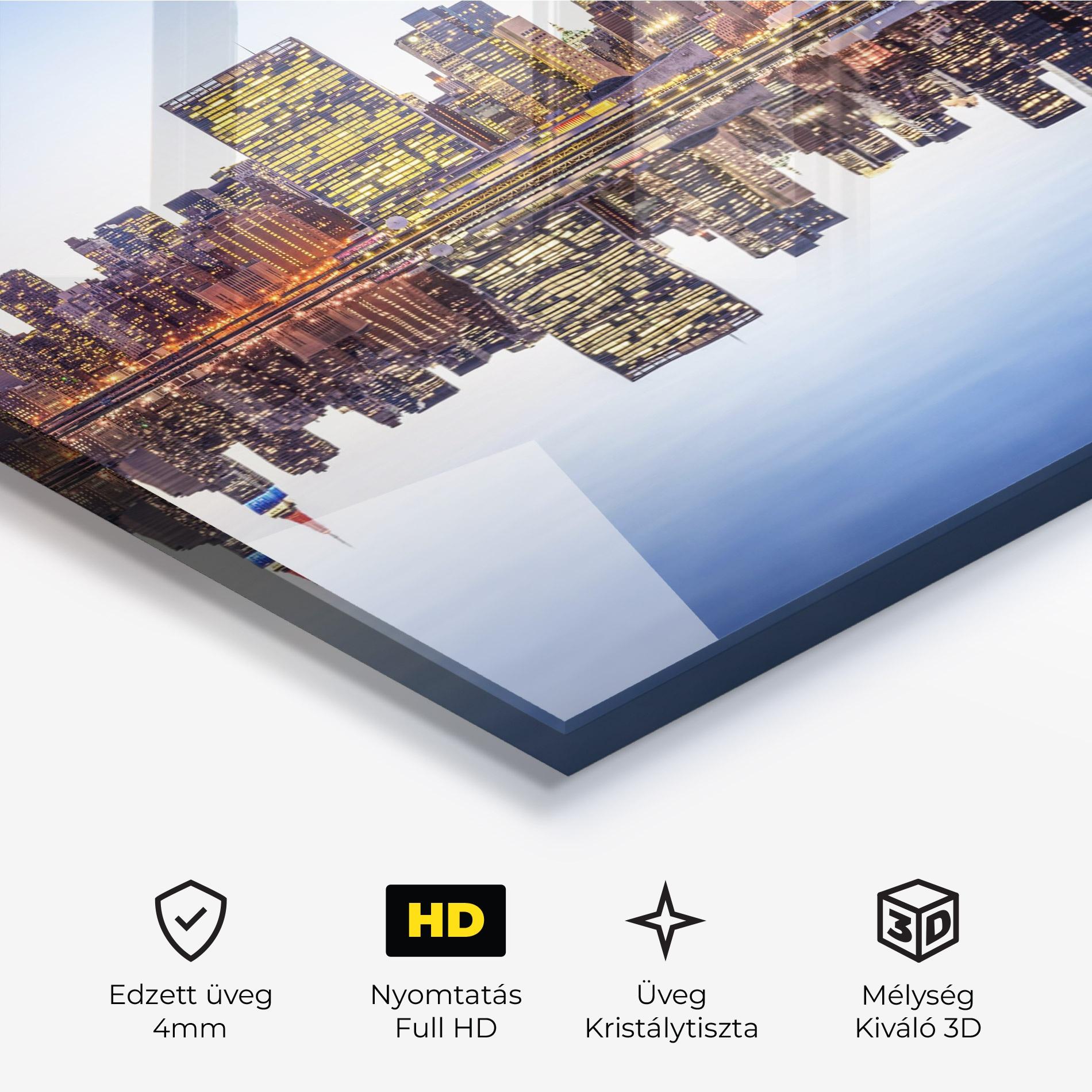 Üvegkép New York City mockup 3