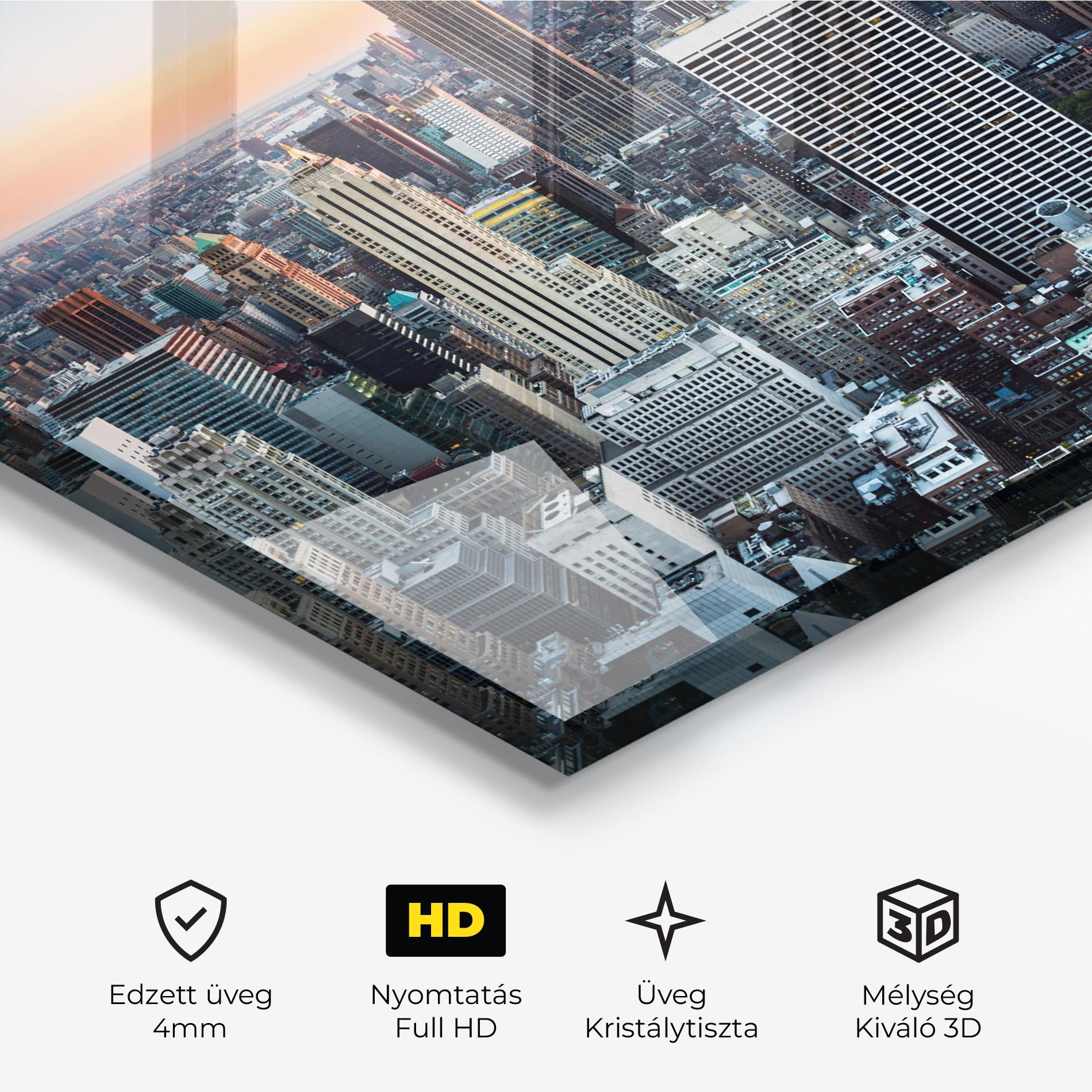 Üvegkép New York Skyline mockup 3