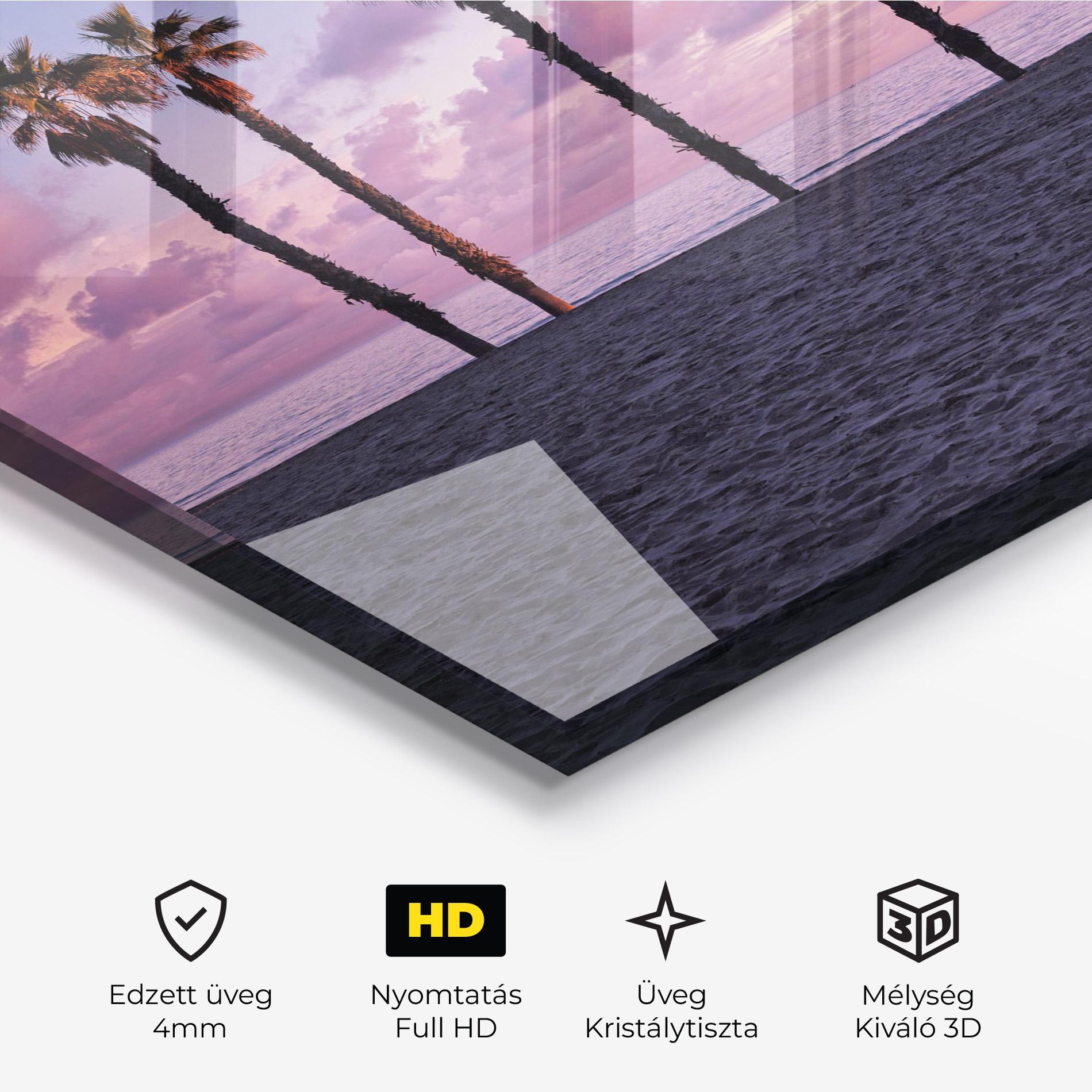 Üvegkép Palm Trees Beach mockup 3