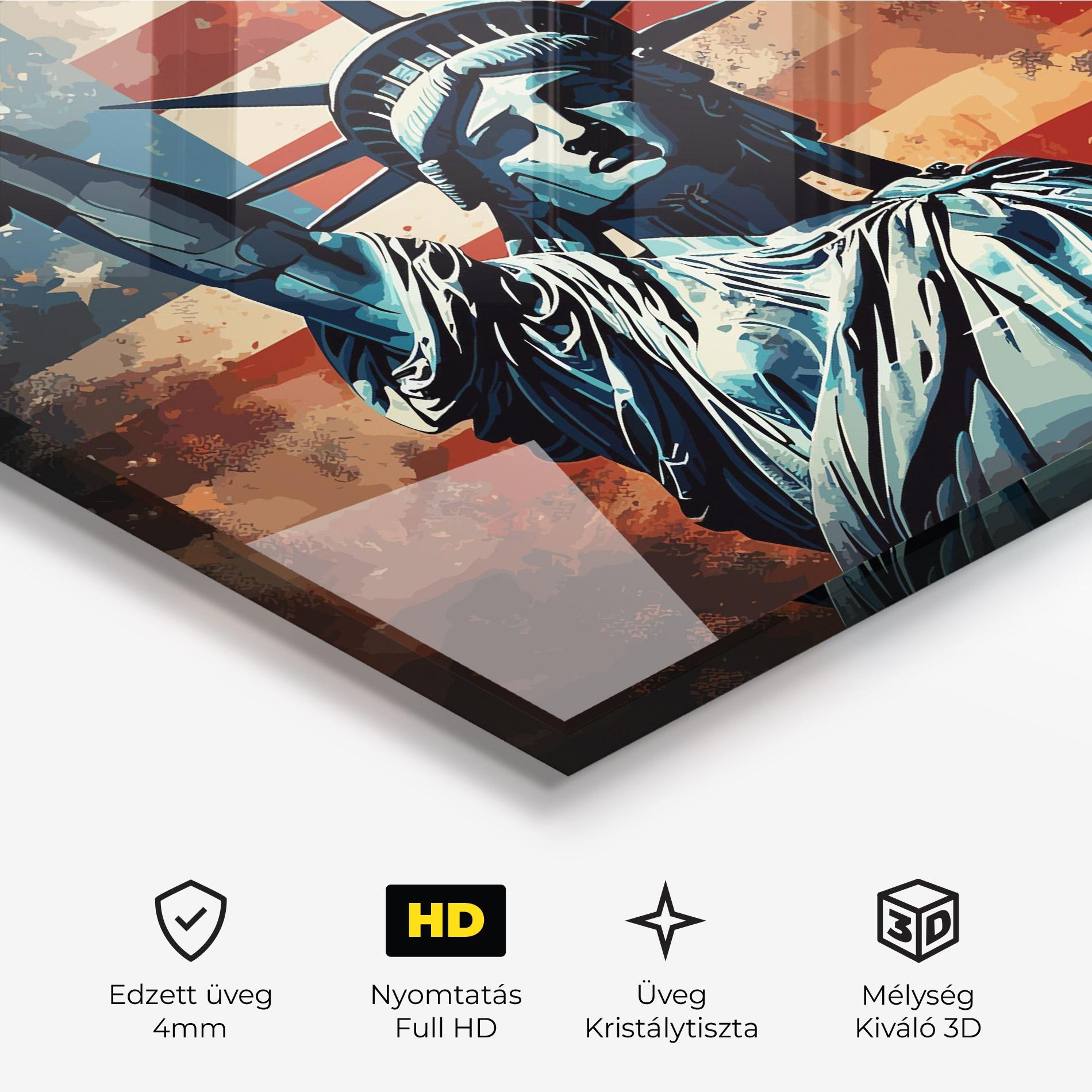 Üvegkép United States Art mockup 3