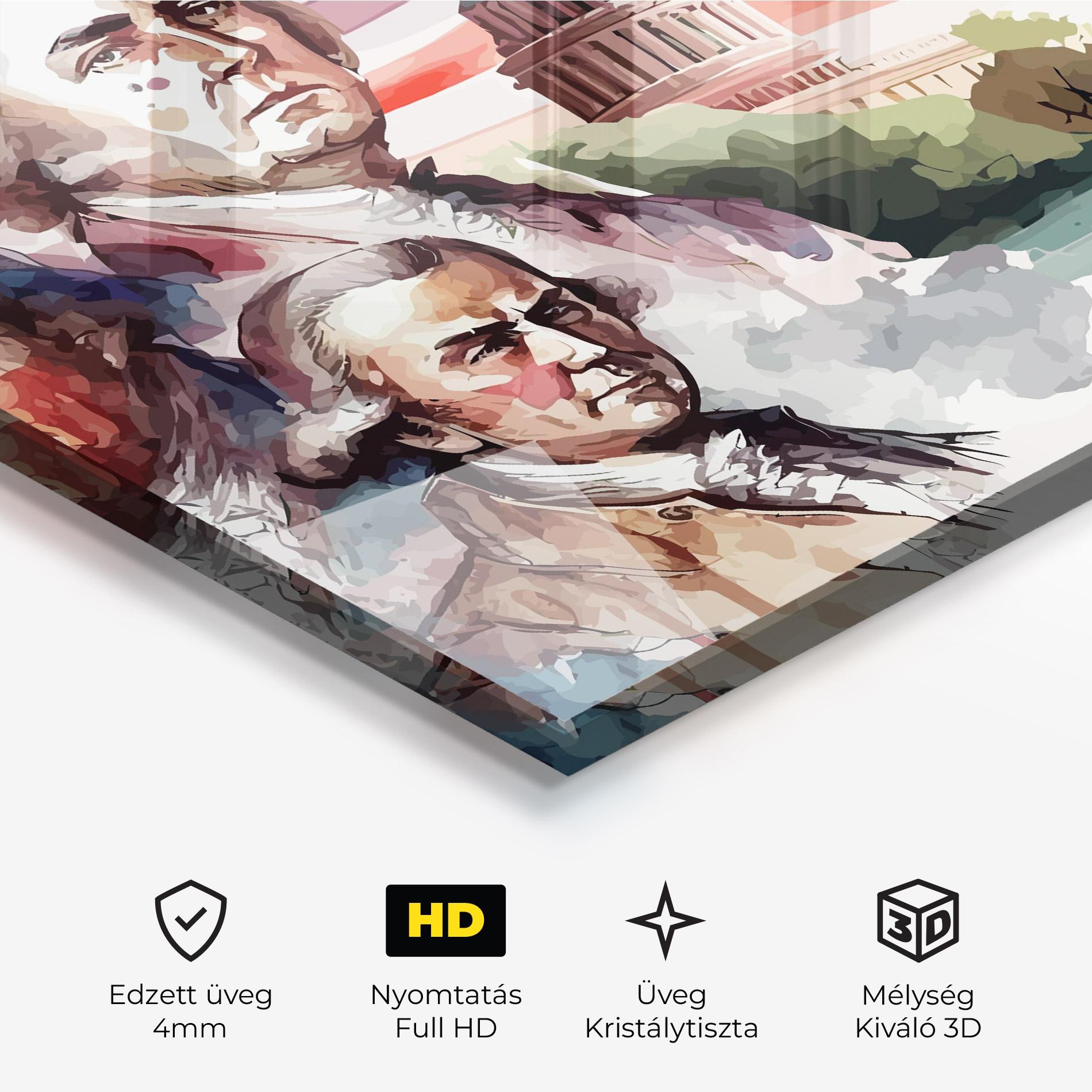 Üvegkép Usa Flag Art mockup 3