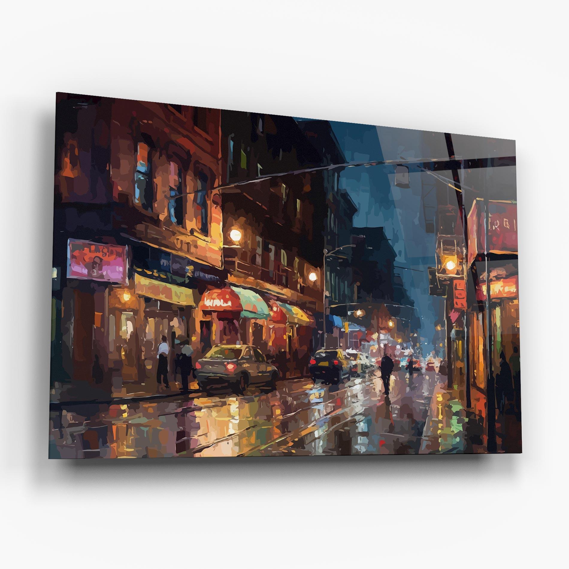 Üvegkép City Cars Night mockup 6