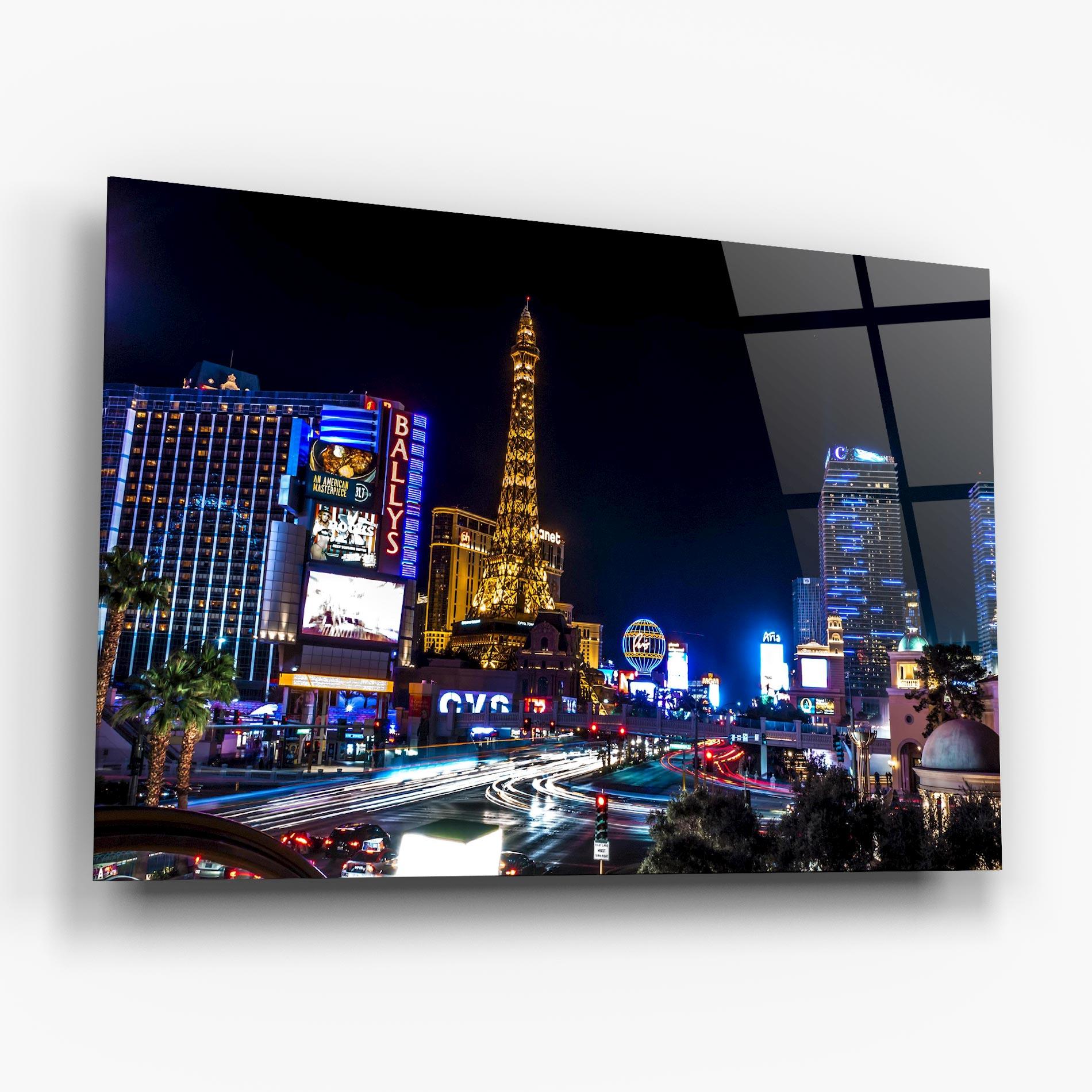 Üvegkép Las Vegas Night mockup 6