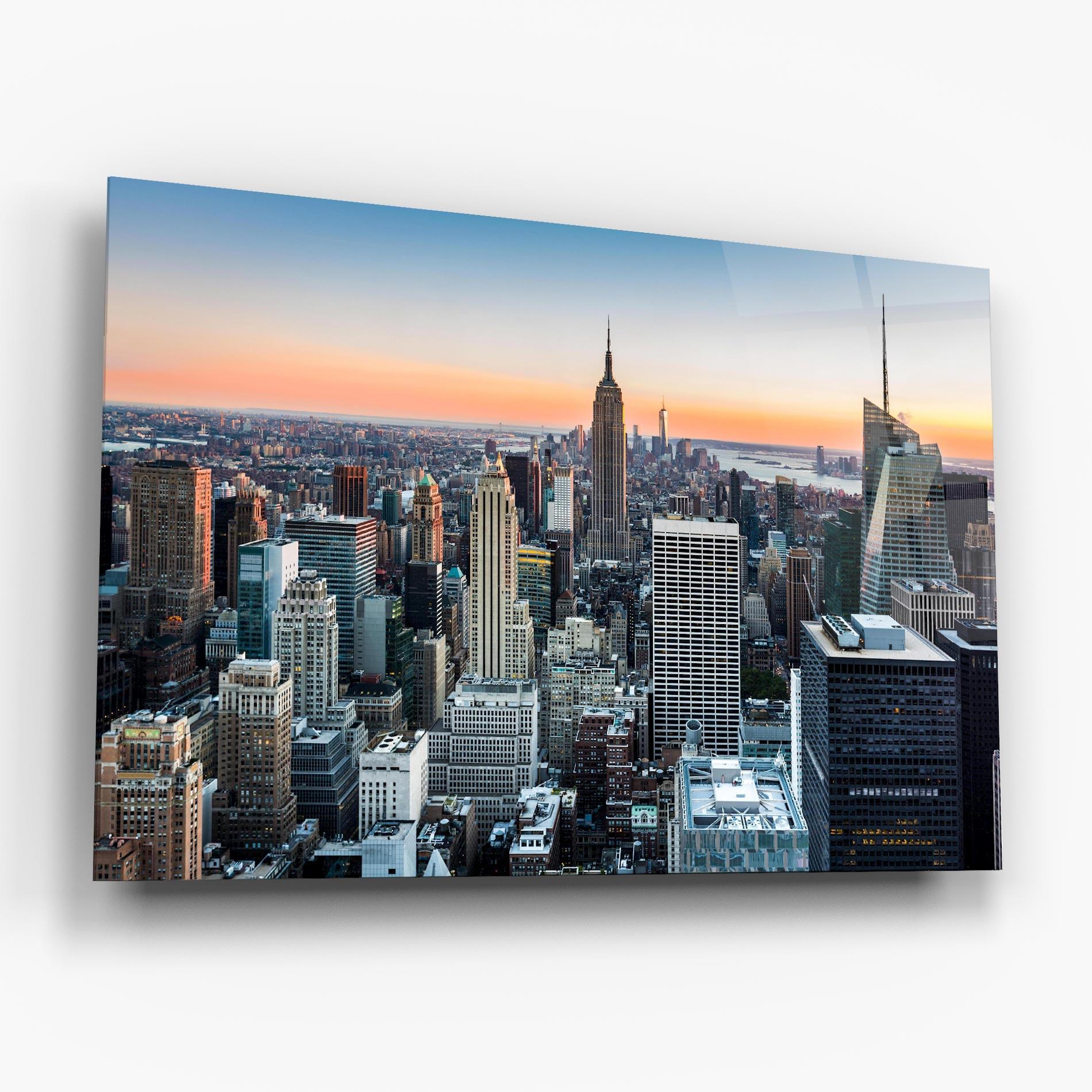 Üvegkép New York Skyline mockup 6