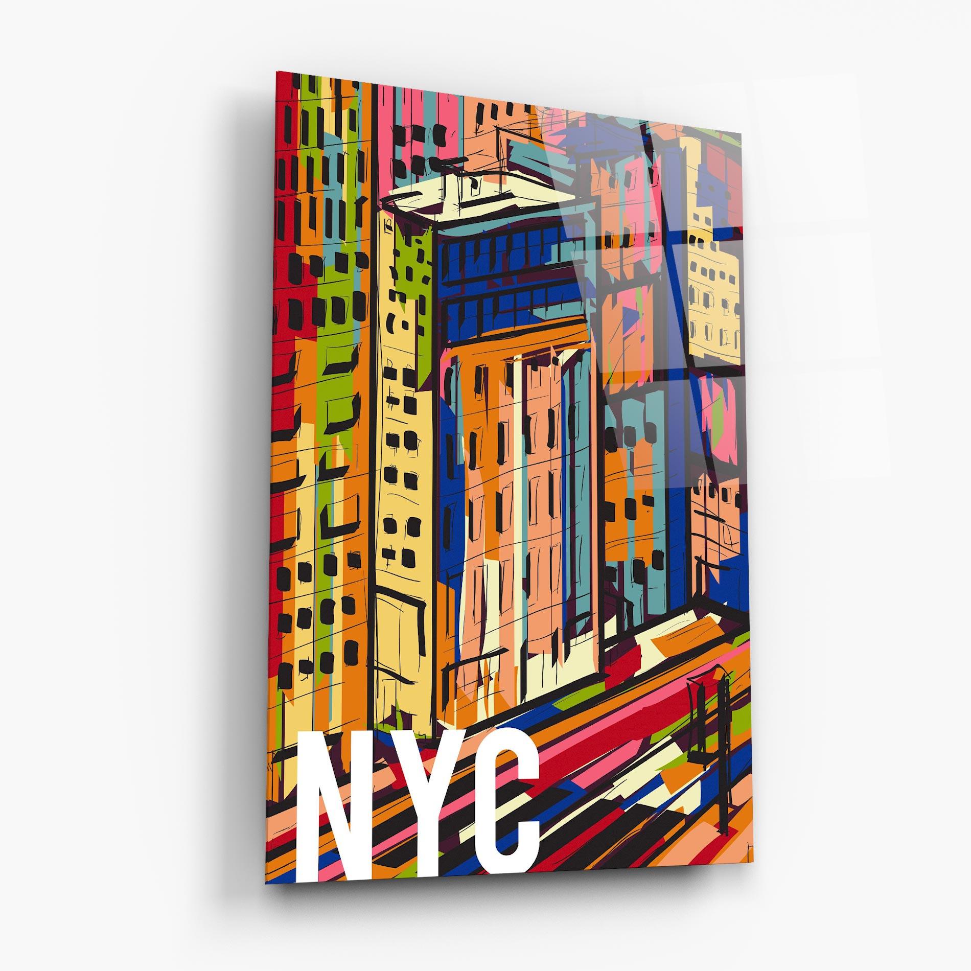 Üvegkép New York City Art mockup 6