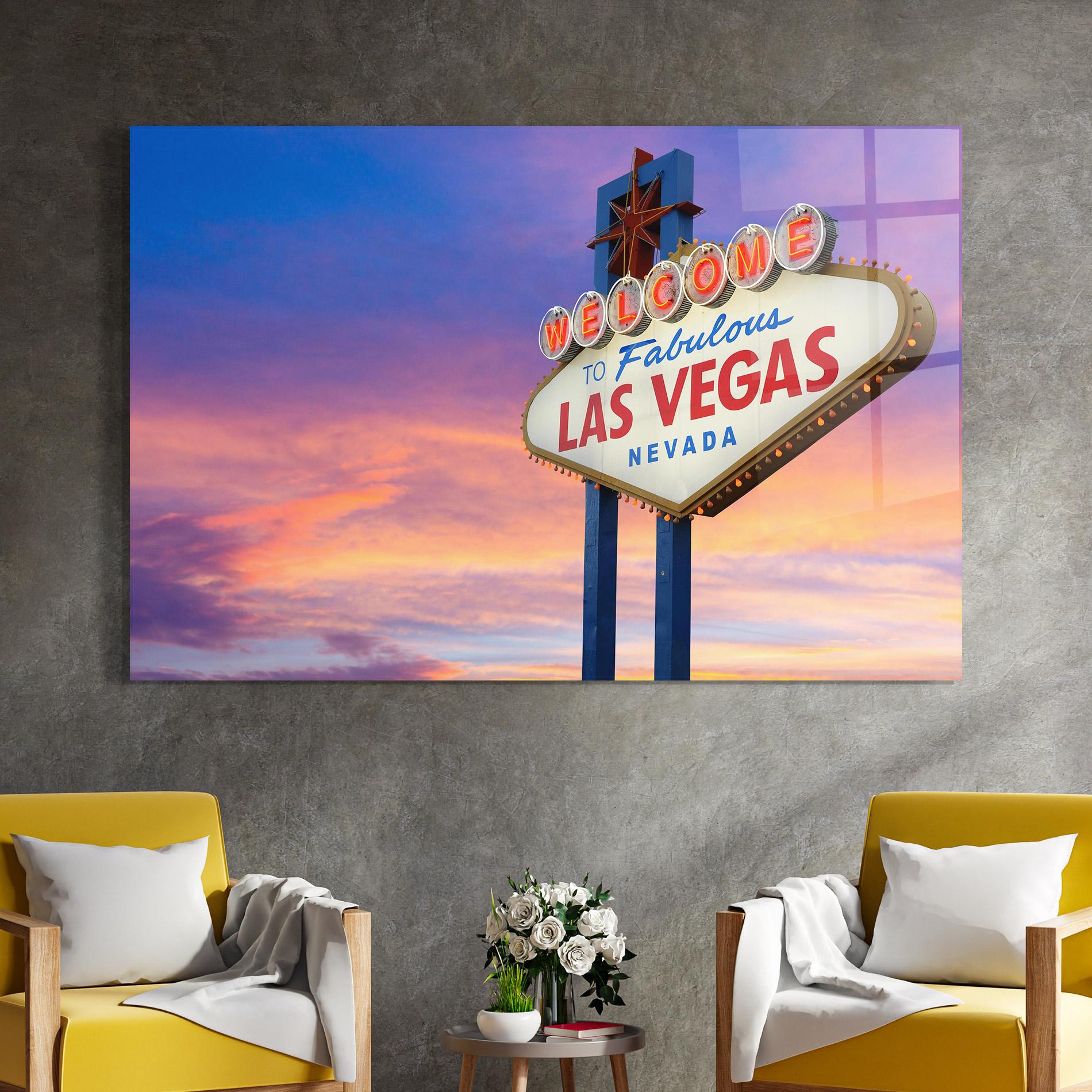 Üvegkép Las Vegas Sign mockup 4