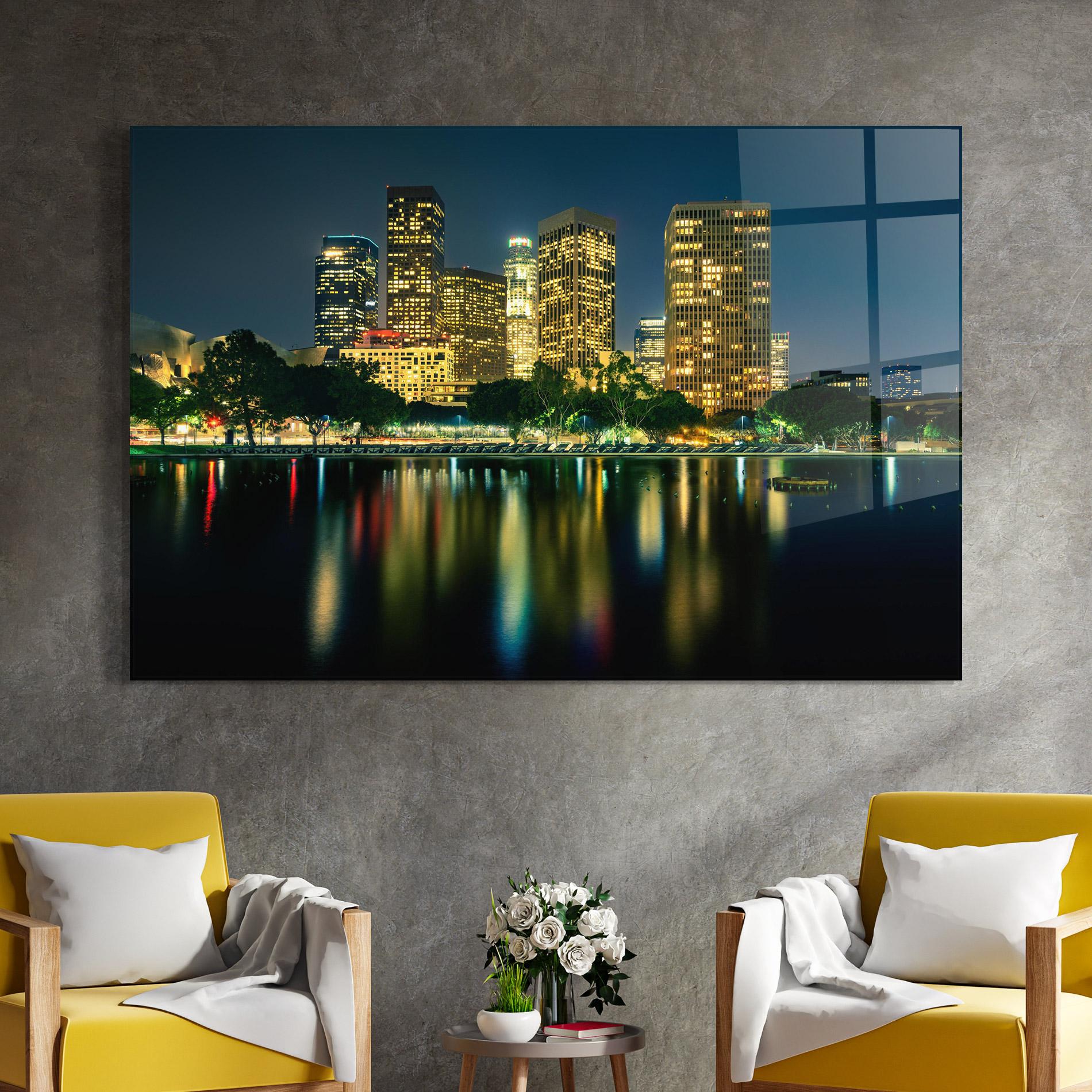Üvegkép Los Angeles Night mockup 4