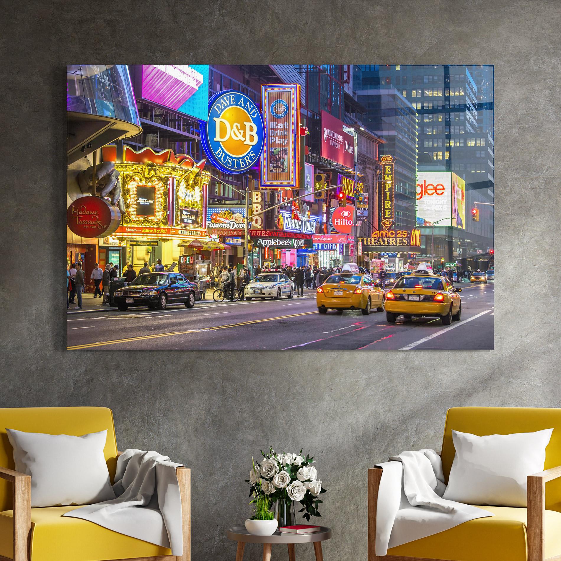 Üvegkép New York Lights mockup 4