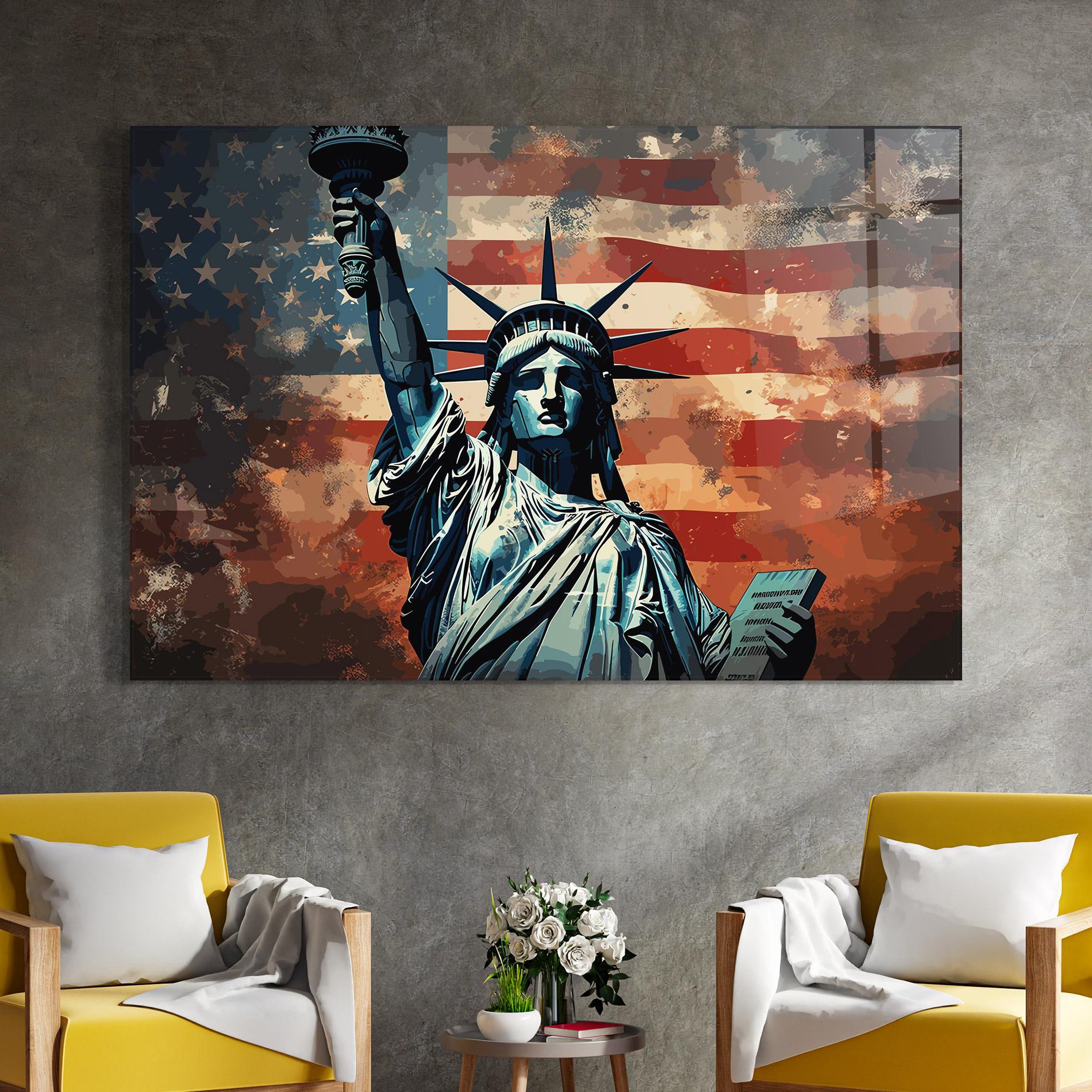 Üvegkép United States Art mockup 4