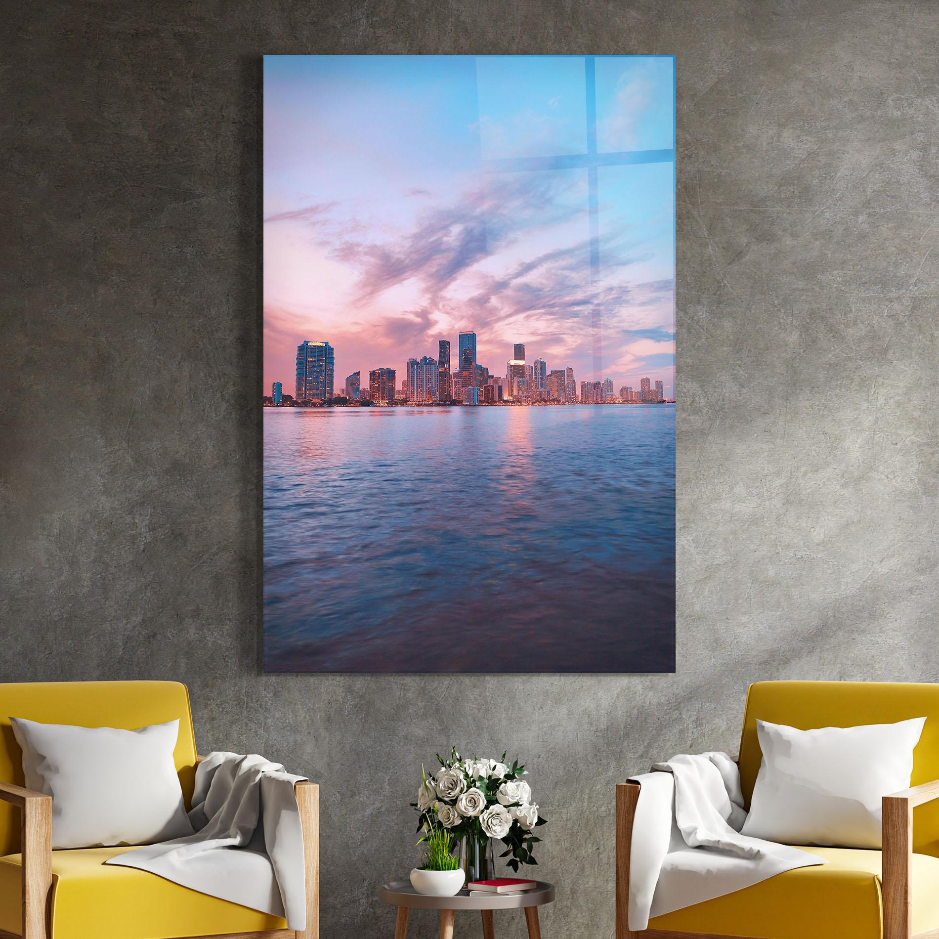 Üvegkép Over The Lake mockup 4