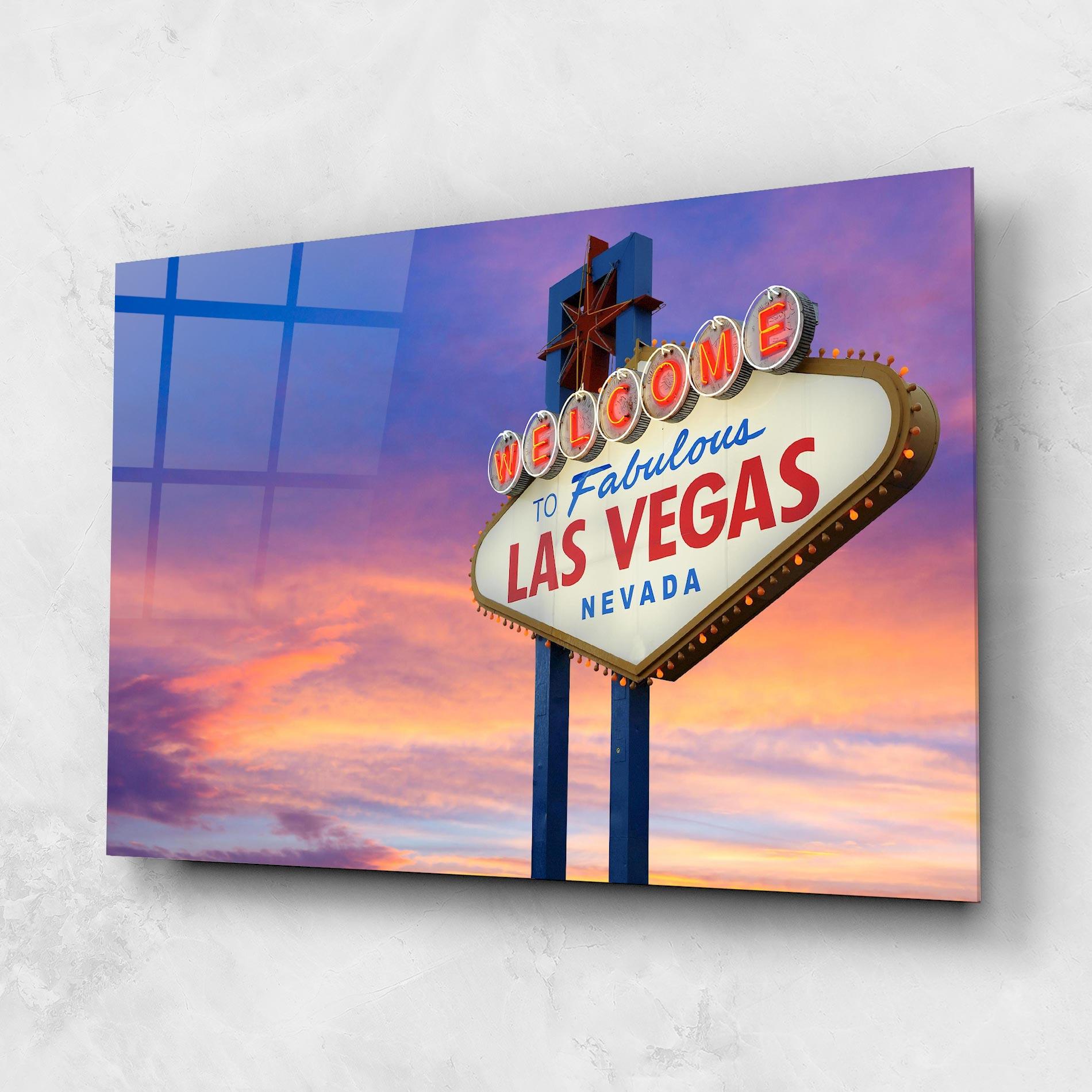Üvegkép Las Vegas Sign mockup 1