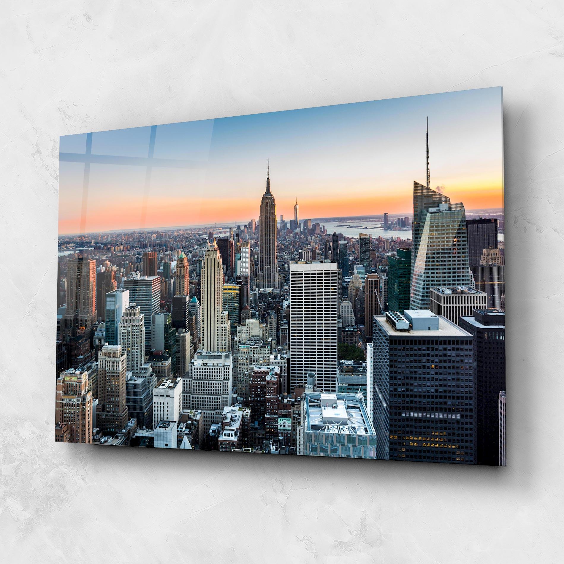 Üvegkép New York Skyline mockup 1