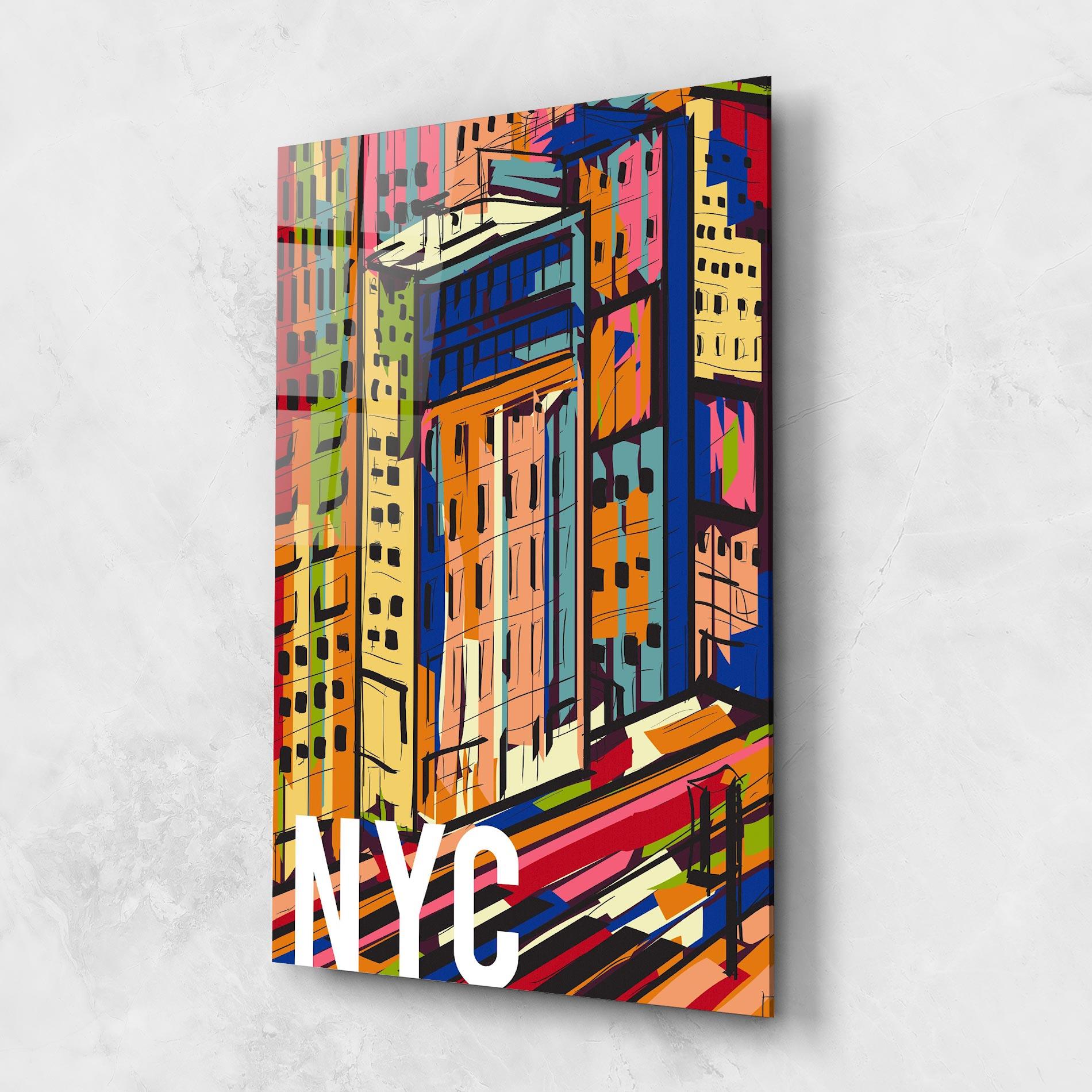 Üvegkép New York City Art mockup 1