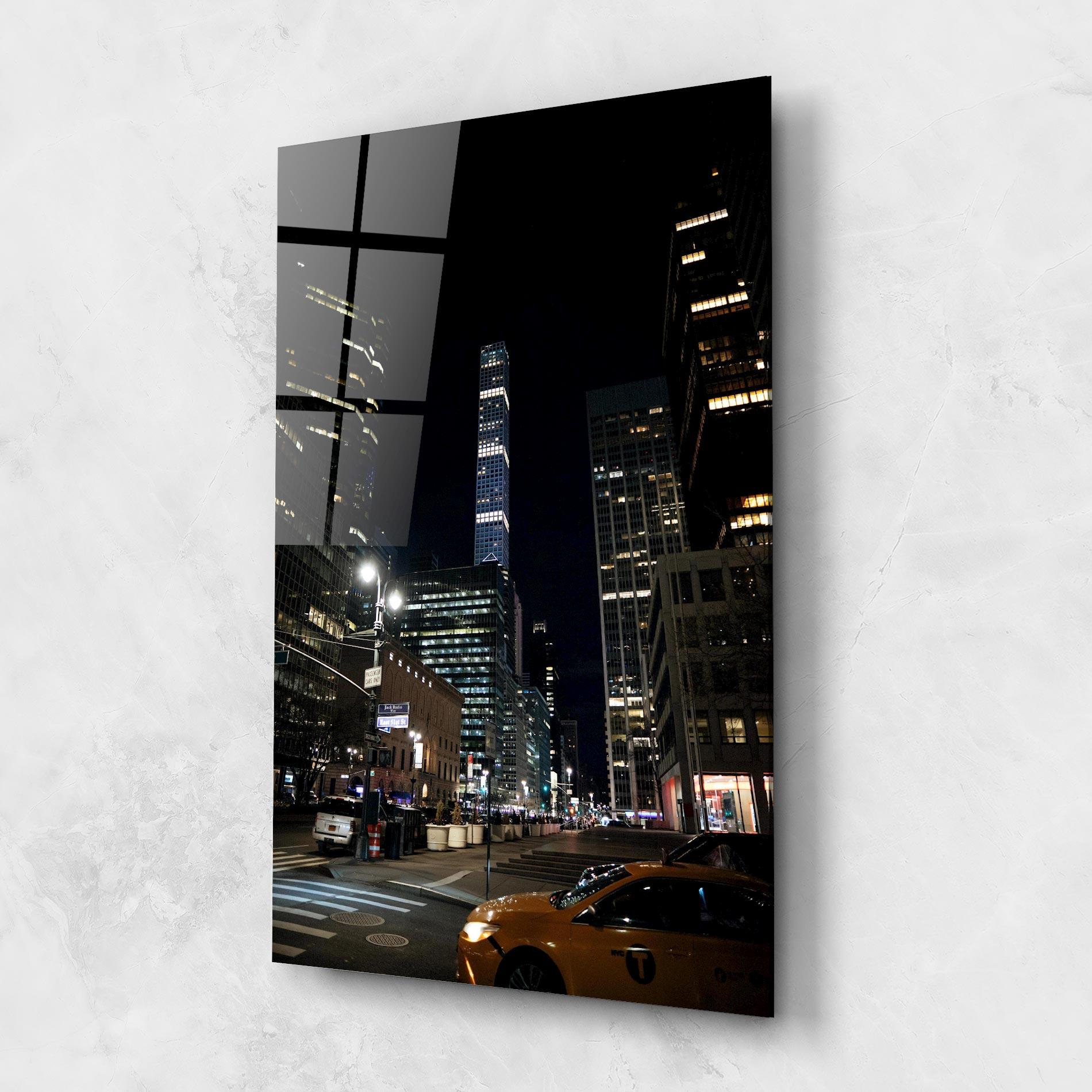 Üvegkép Skyline Night Light mockup 1