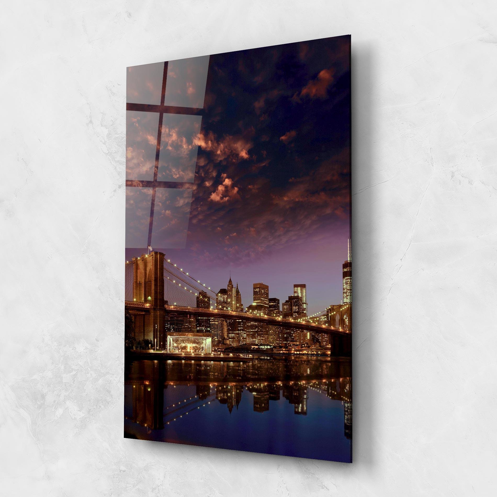 Üvegkép Sunset New York mockup 1