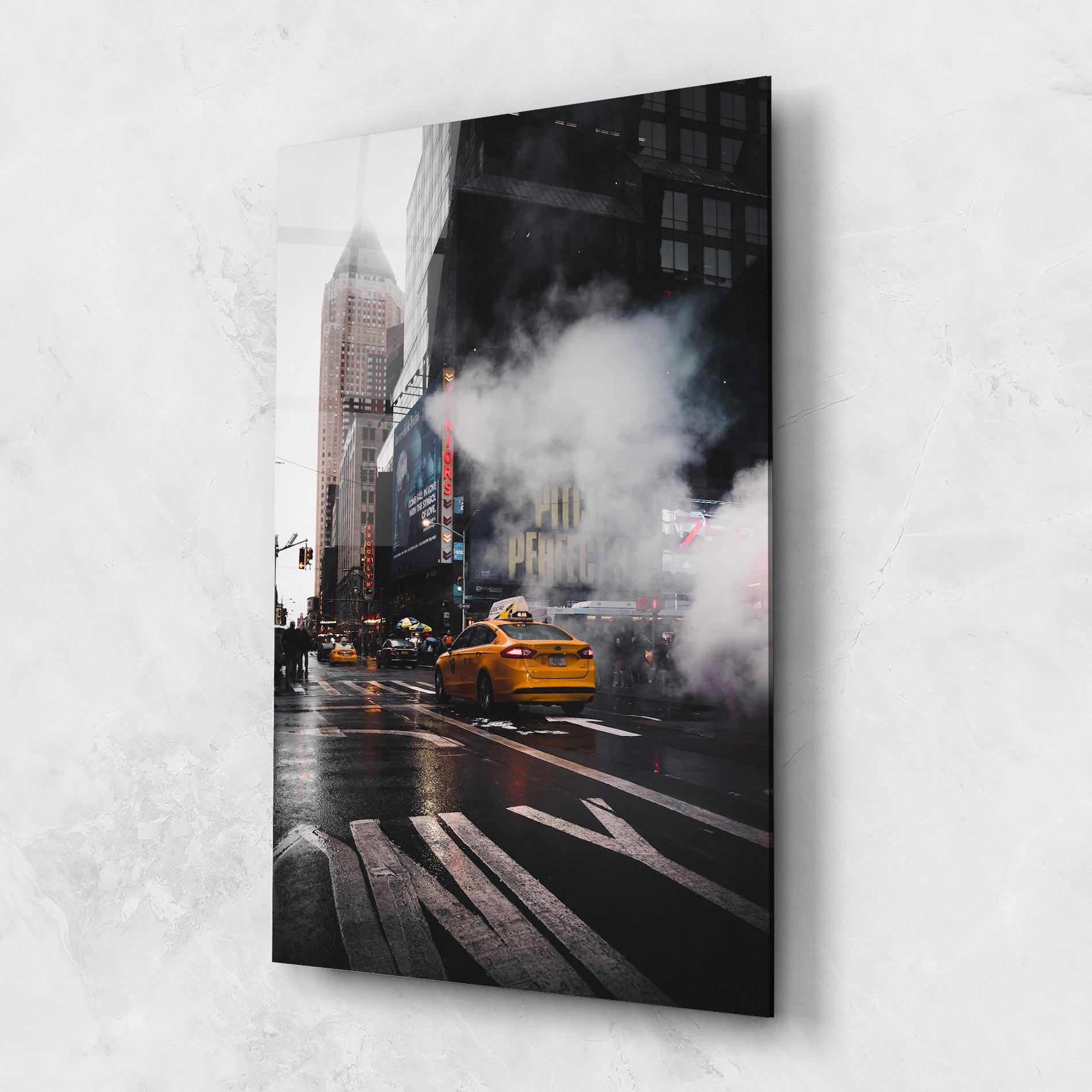 Üvegkép Taxi Smoke City mockup 1