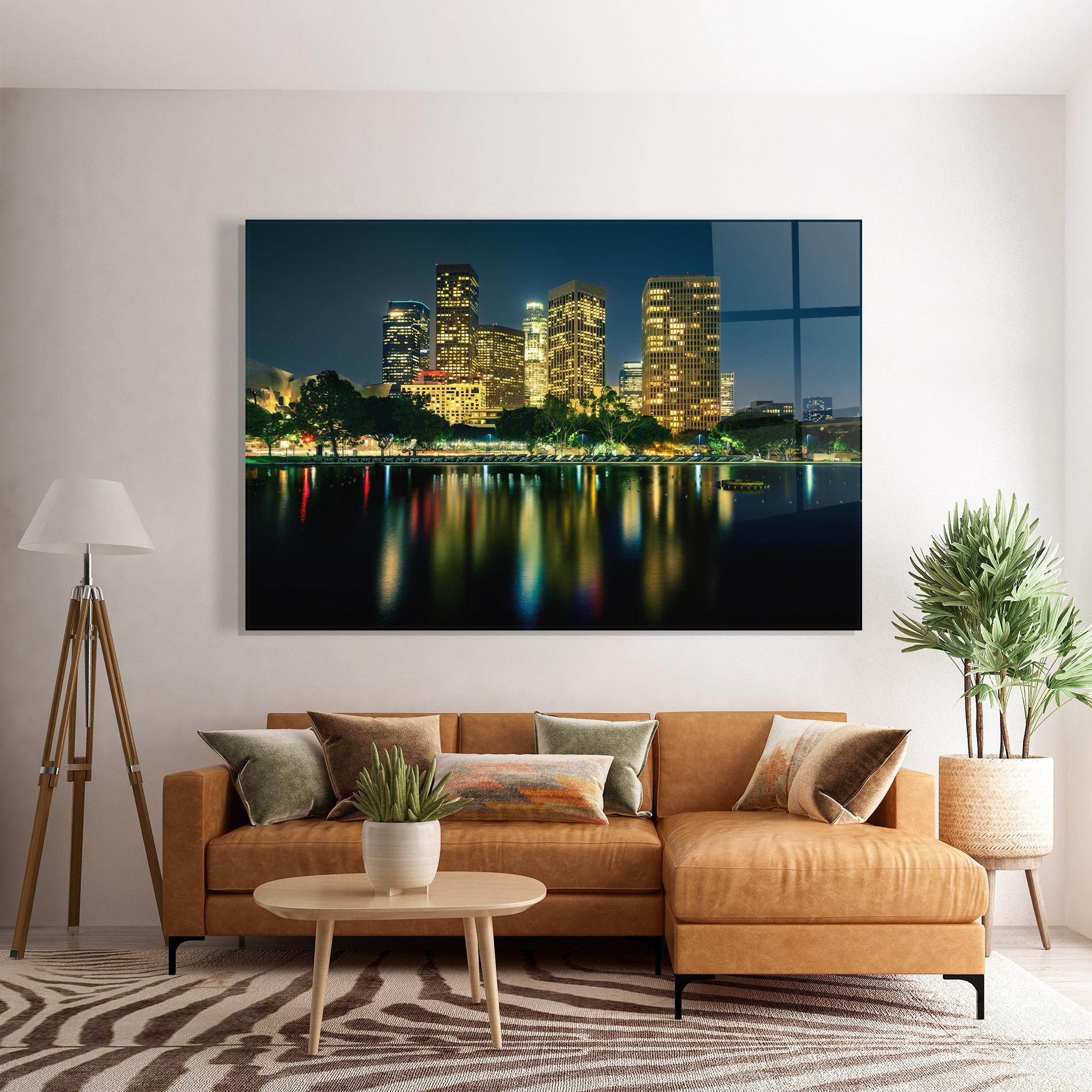 Üvegkép Los Angeles Night mockup 7