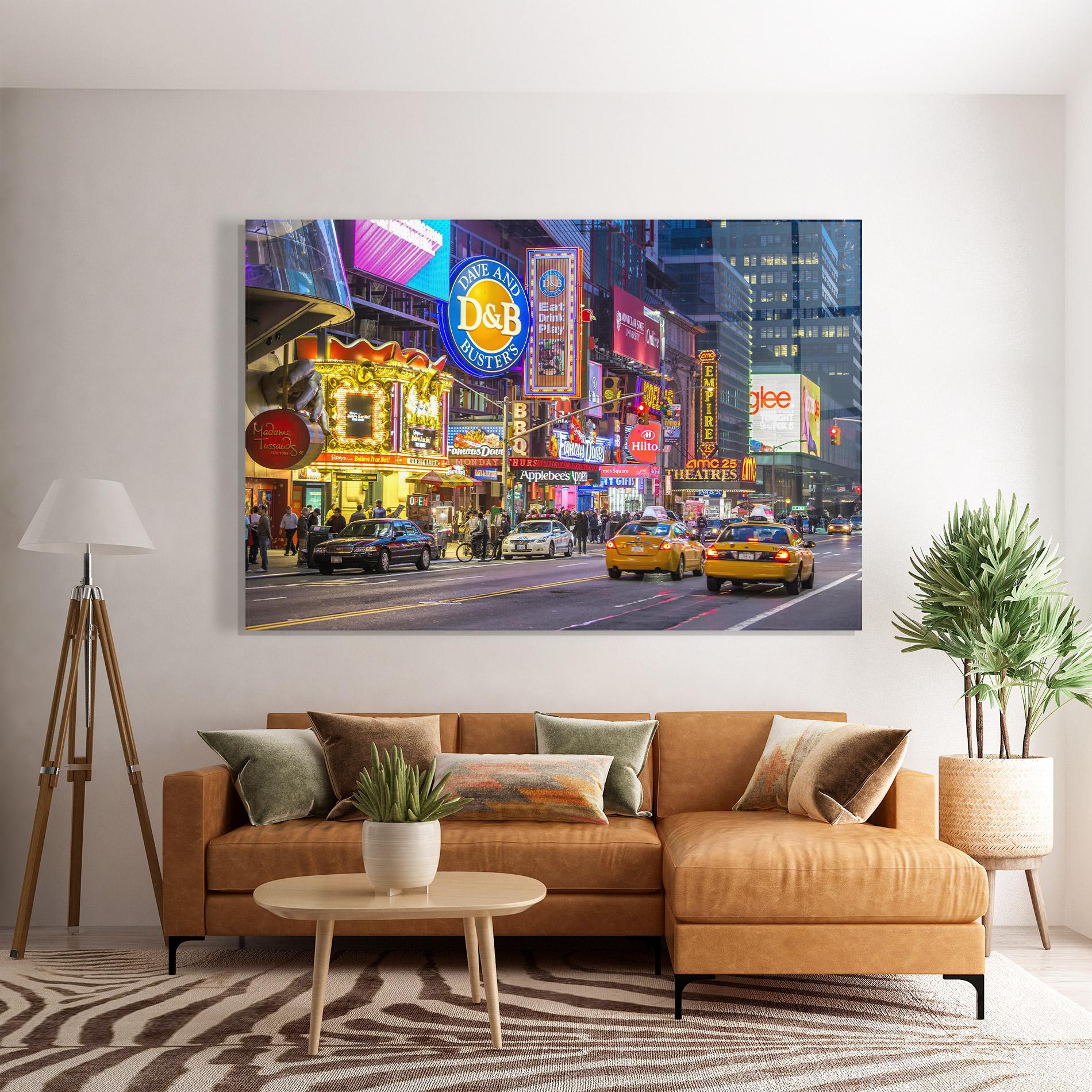 Üvegkép New York Lights mockup 7