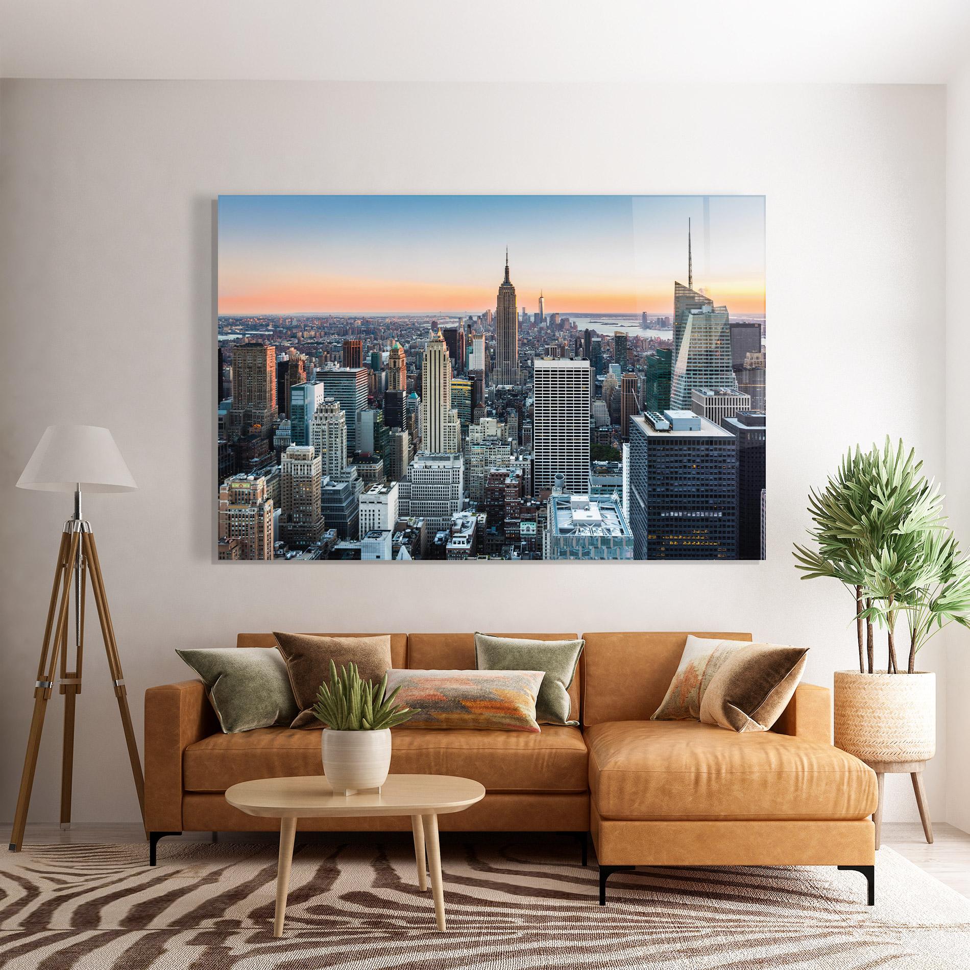 Üvegkép New York Skyline mockup 7