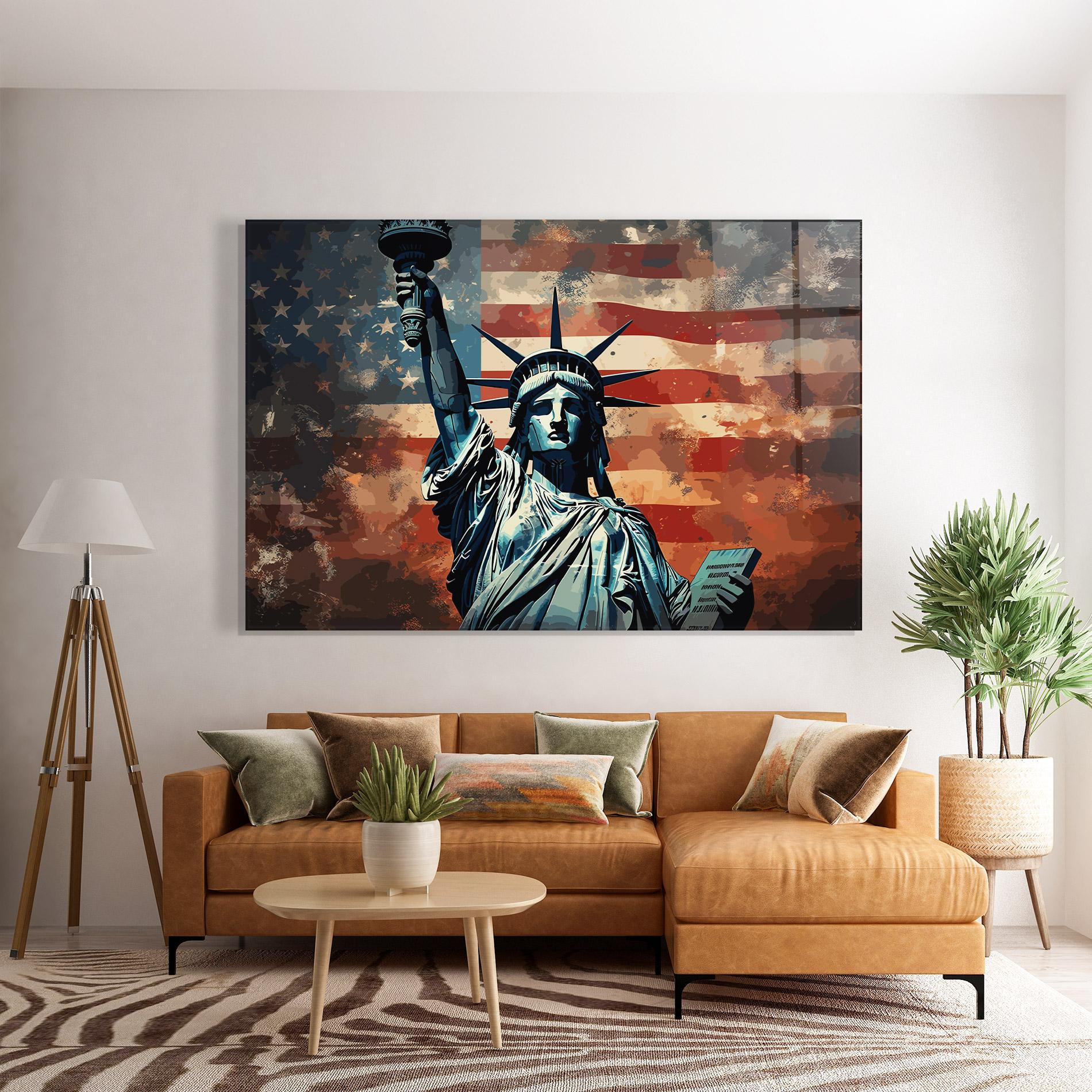 Üvegkép United States Art mockup 7