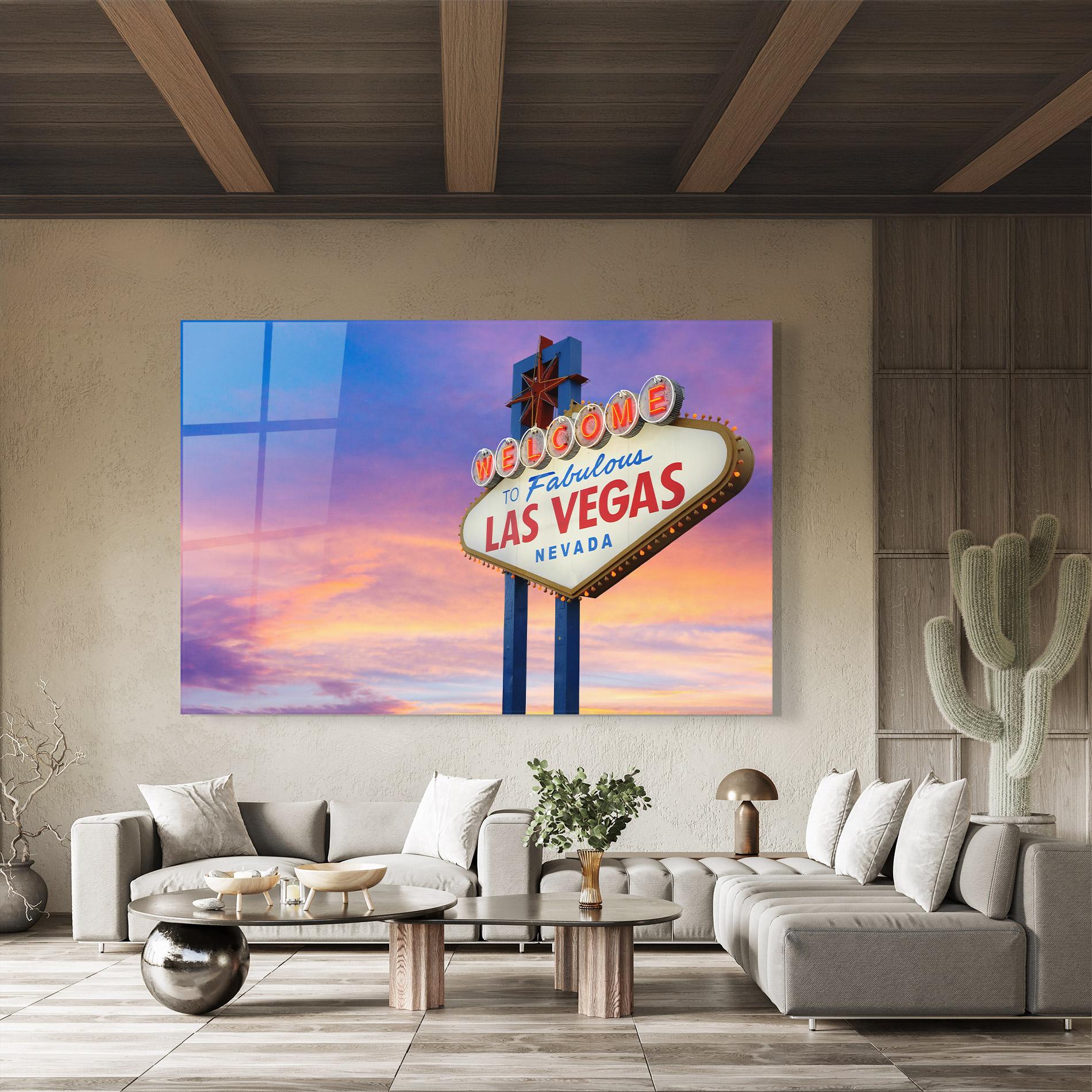 Üvegkép Las Vegas Sign mockup 8