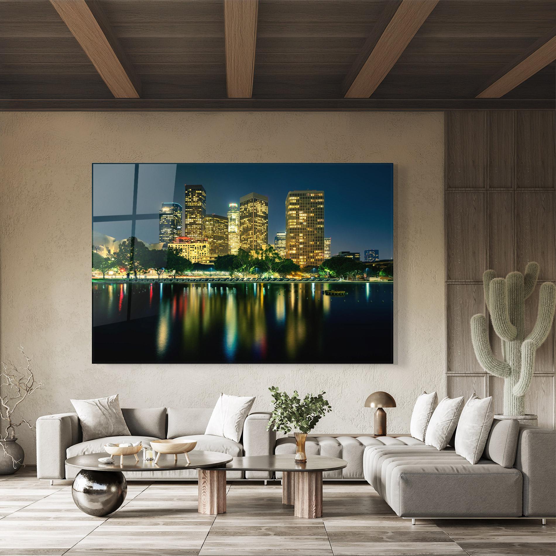 Üvegkép Los Angeles Night mockup 8