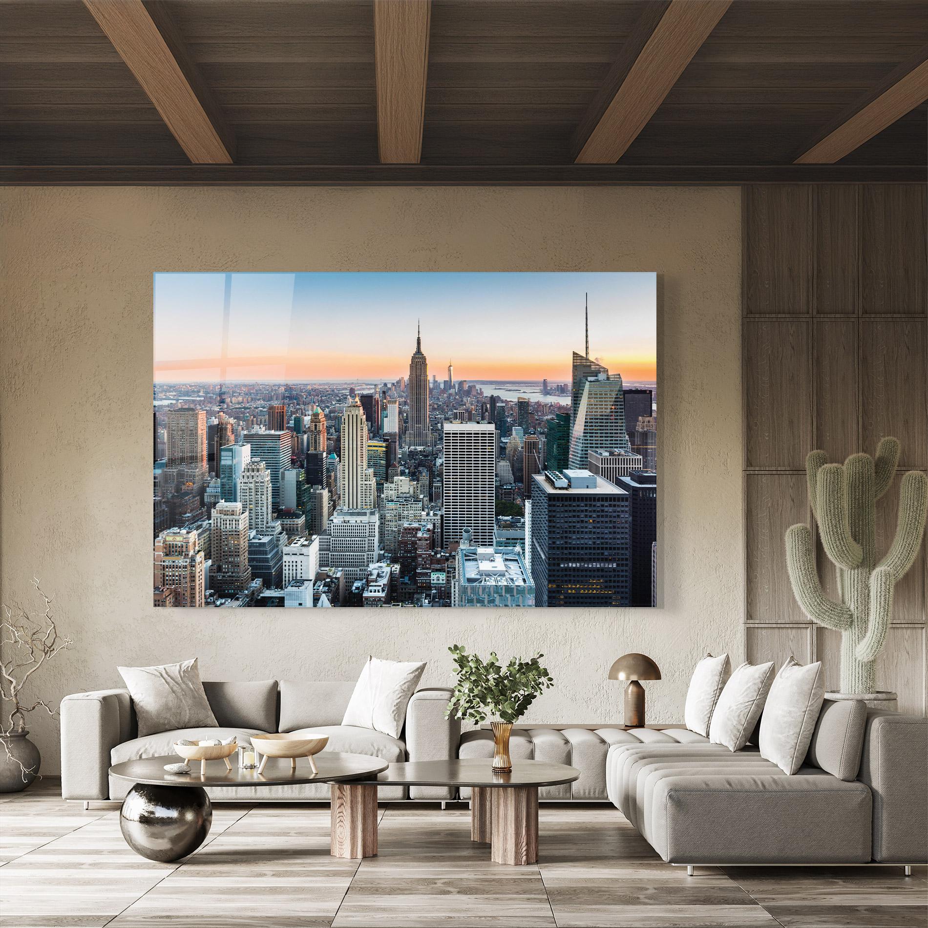 Üvegkép New York Skyline mockup 8