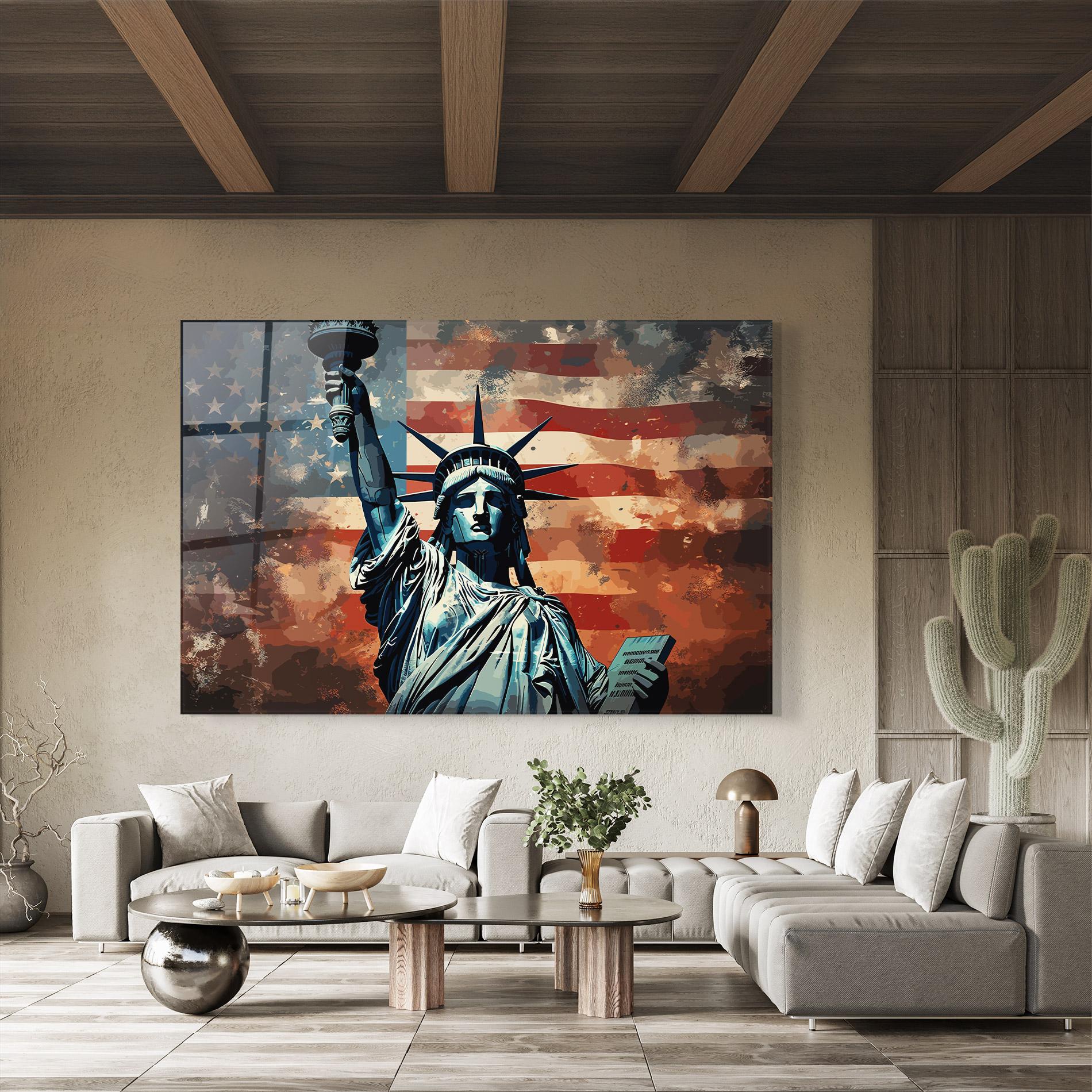 Üvegkép United States Art mockup 8