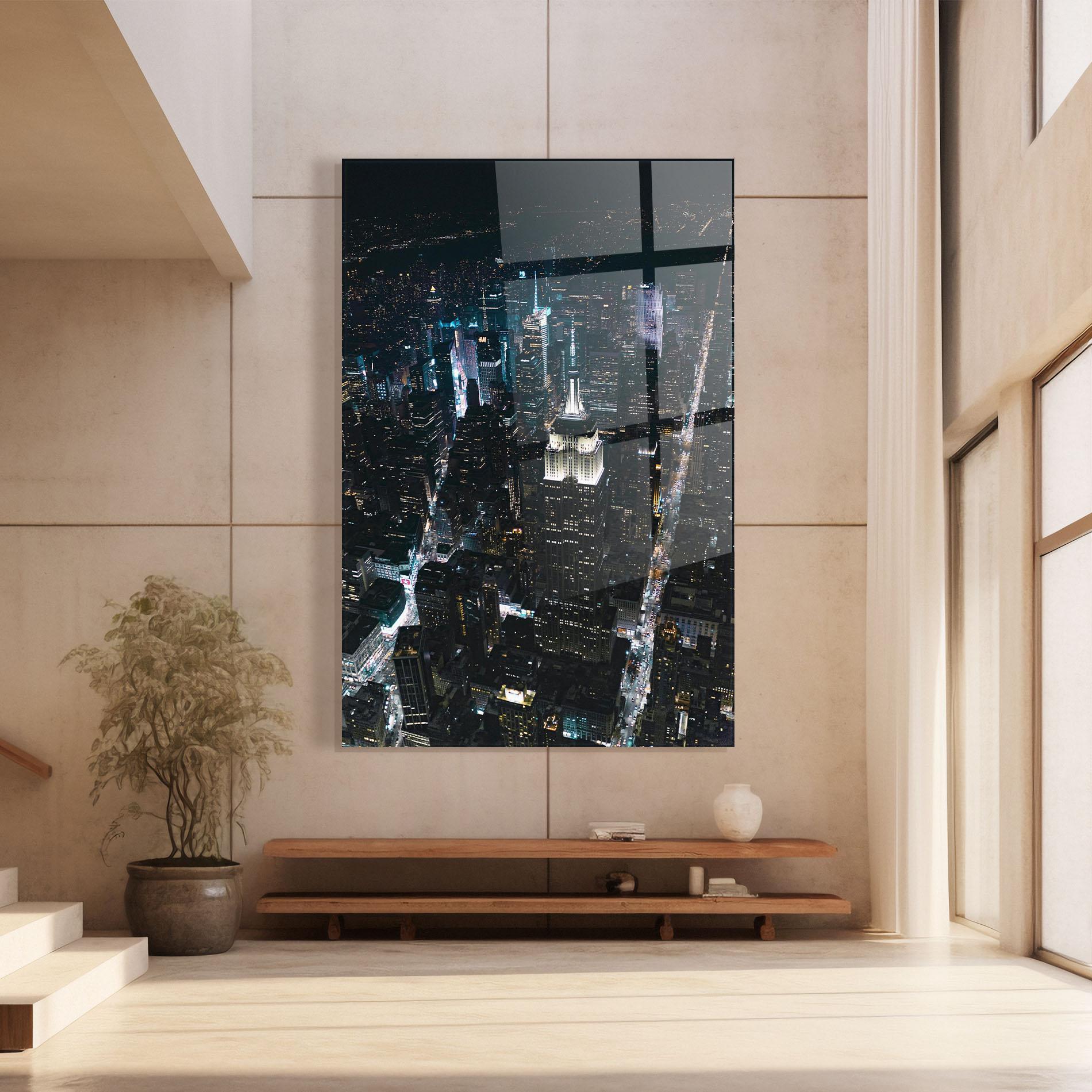 Üvegkép Night Landscape mockup 8