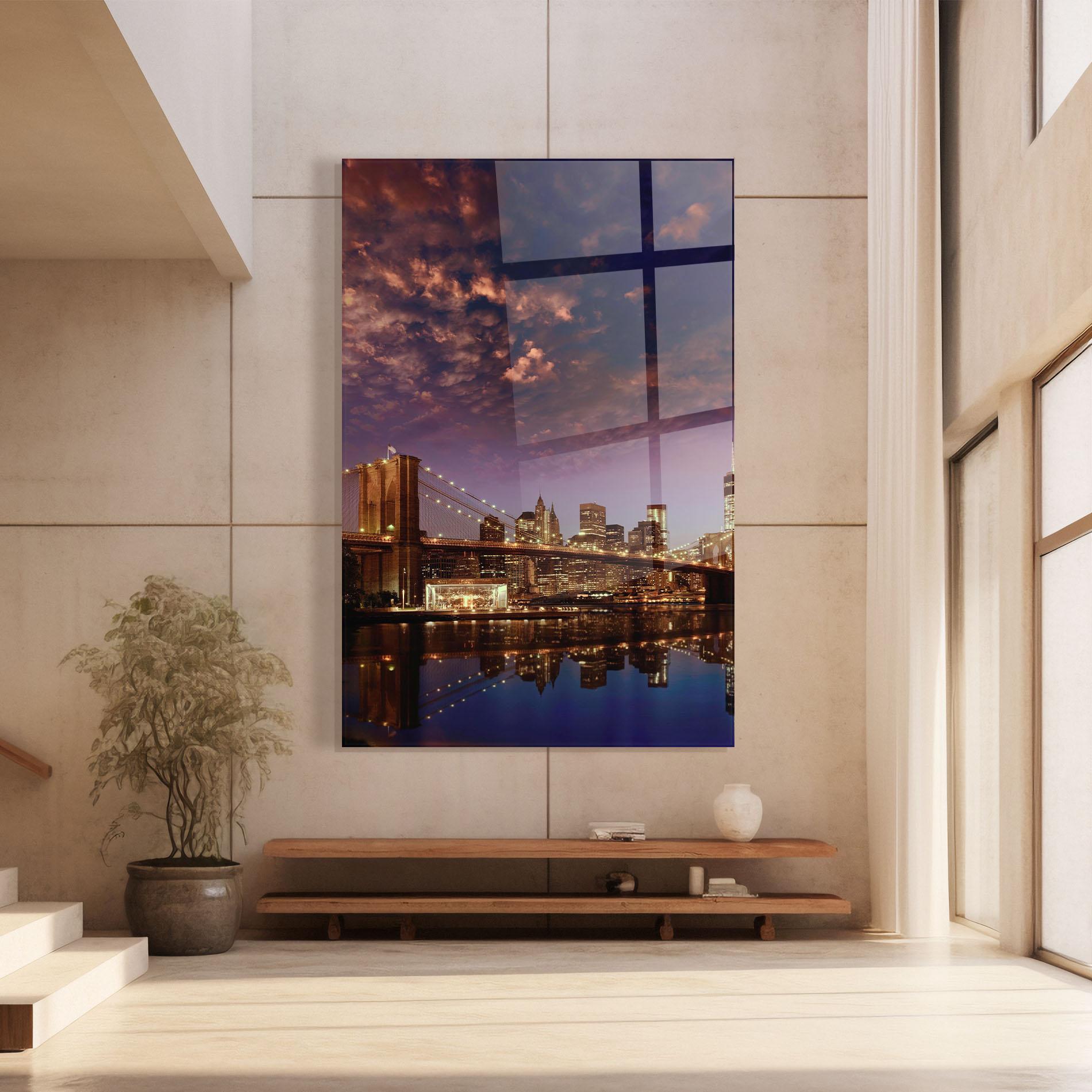 Üvegkép Sunset New York mockup 8