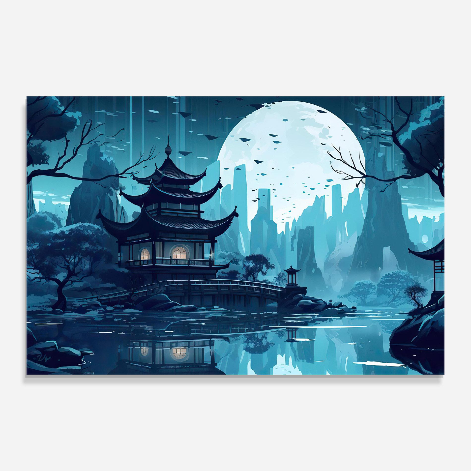 Üvegkép Chinese Cartoon mockup 0