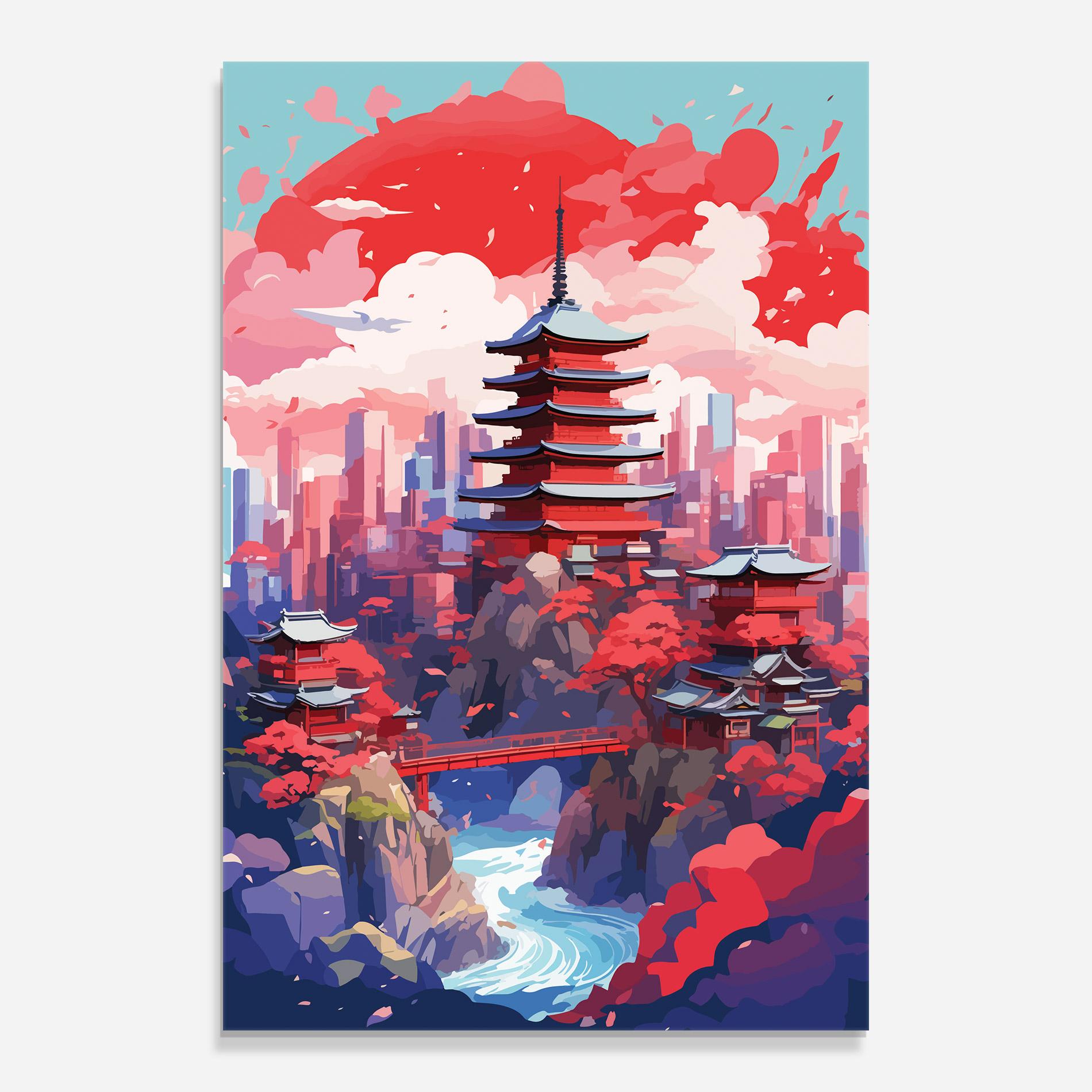 Üvegkép City Style Art mockup 0