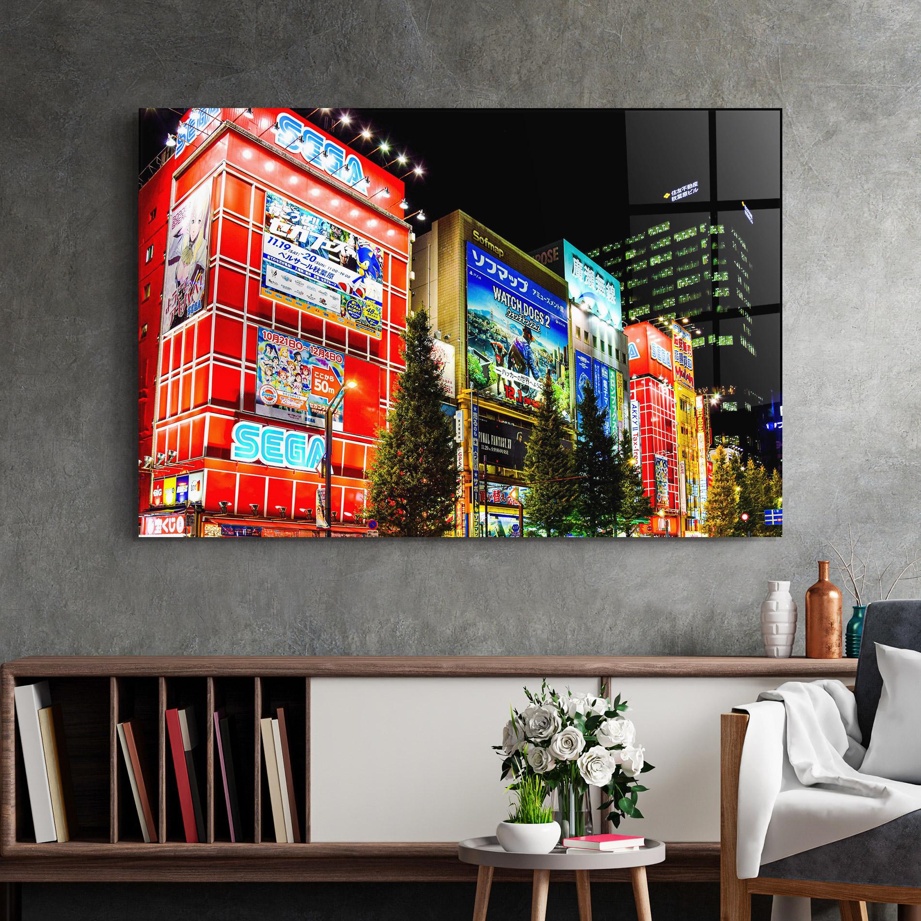 Üvegkép Akihabara Night mockup 2