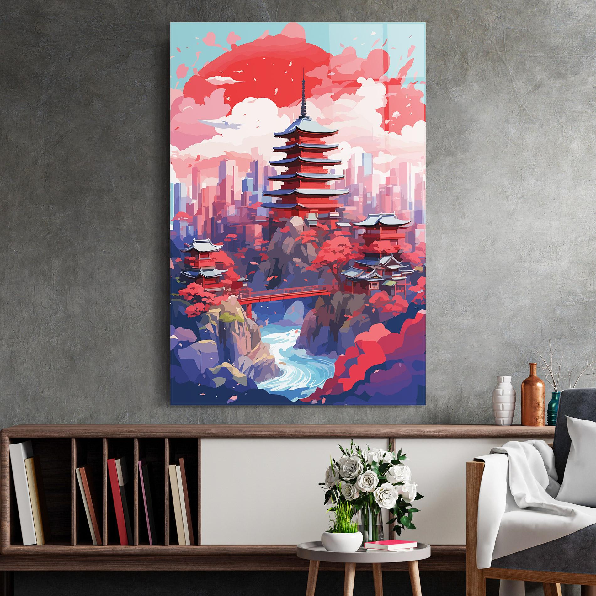 Üvegkép City Style Art mockup 2