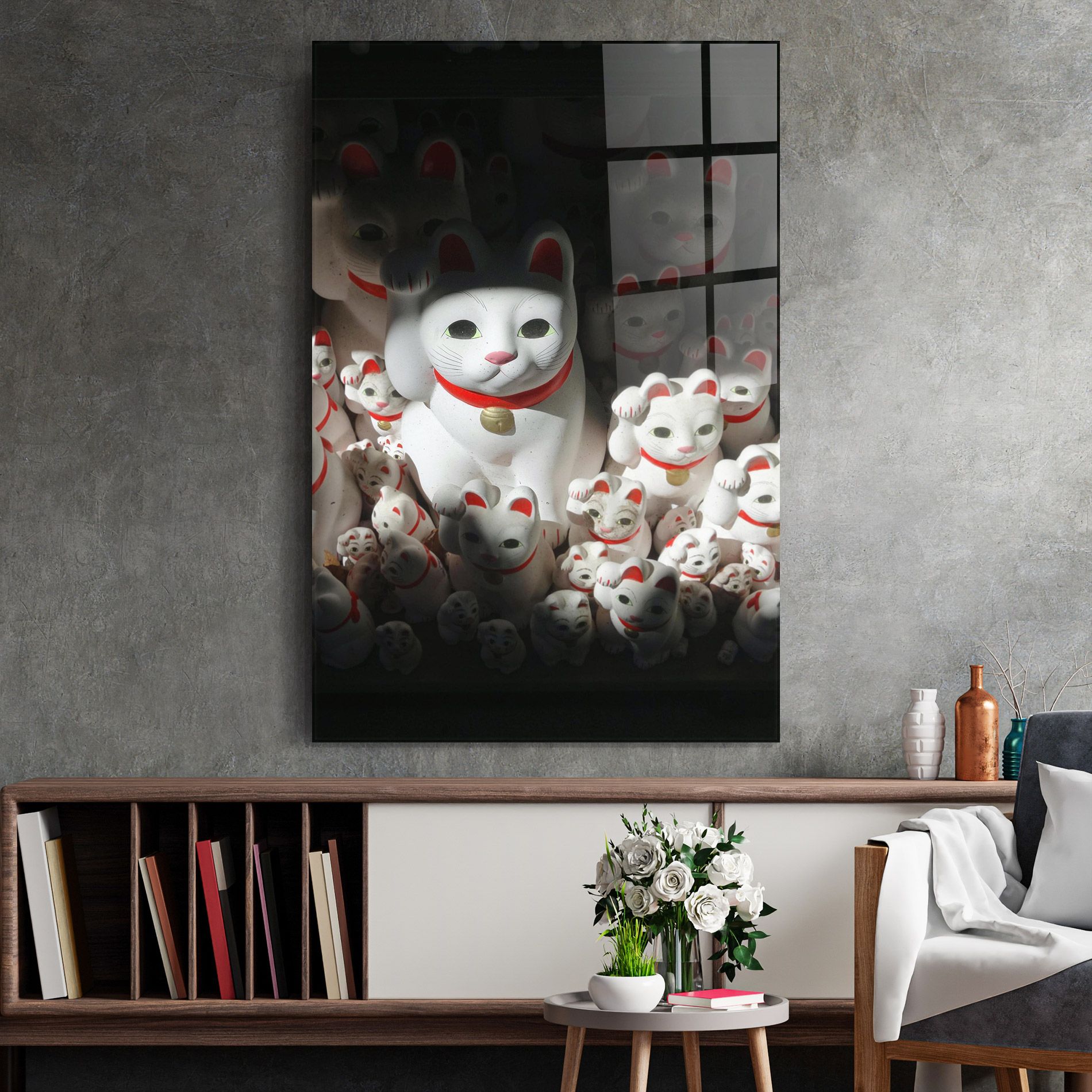White Lucky Cats mockup 2