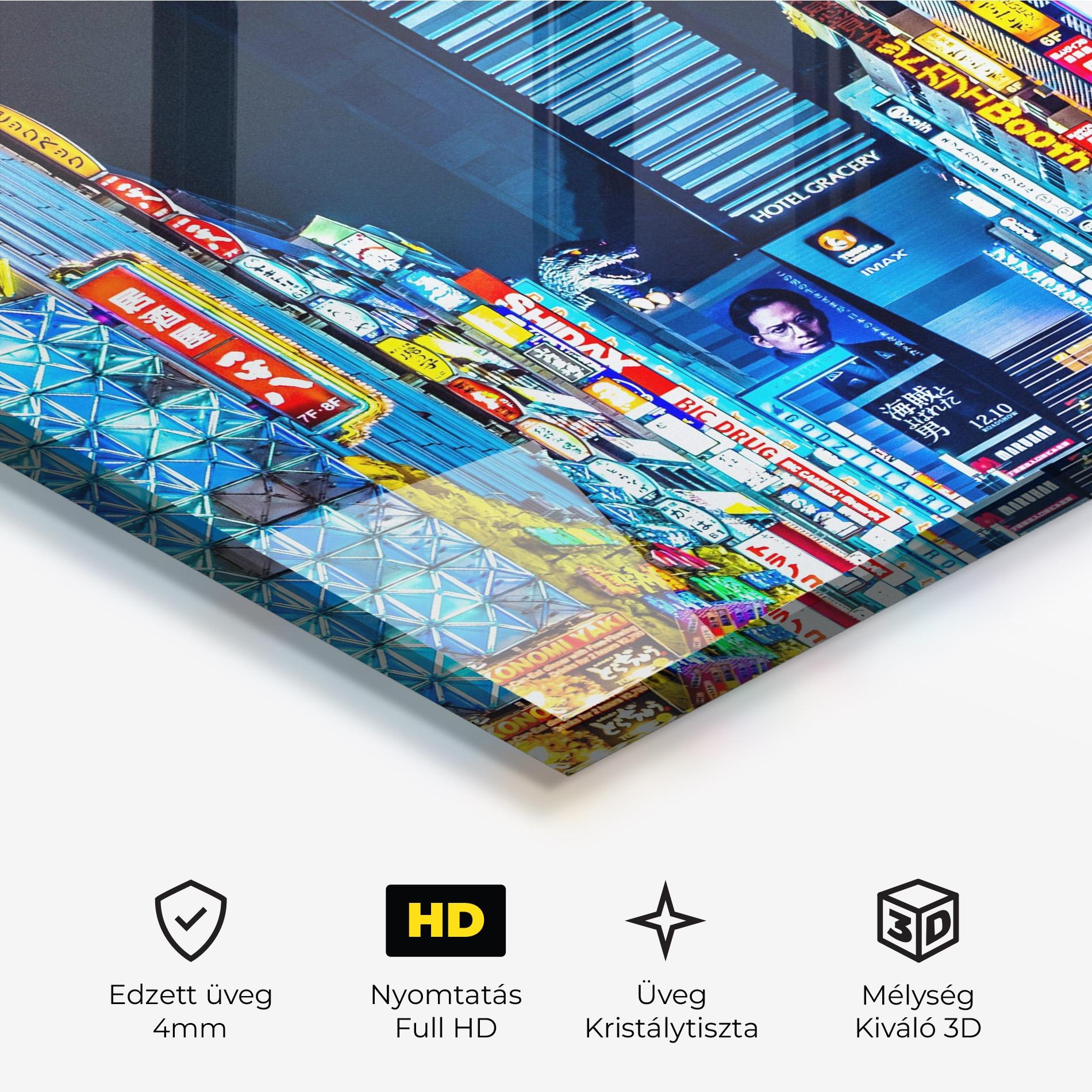 Üvegkép Colorful City Lights mockup 3