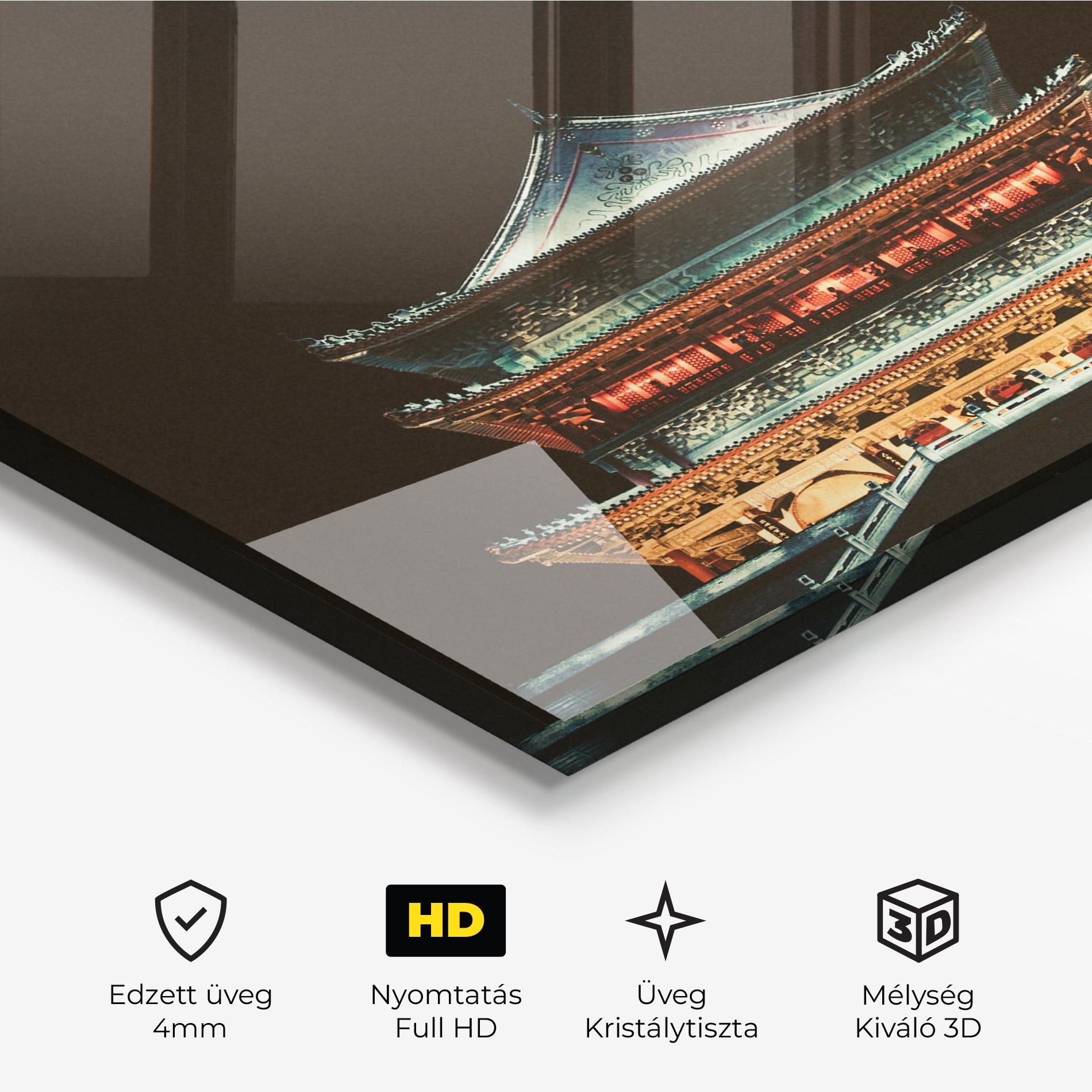 Üvegkép Temple Of Xi An mockup 3