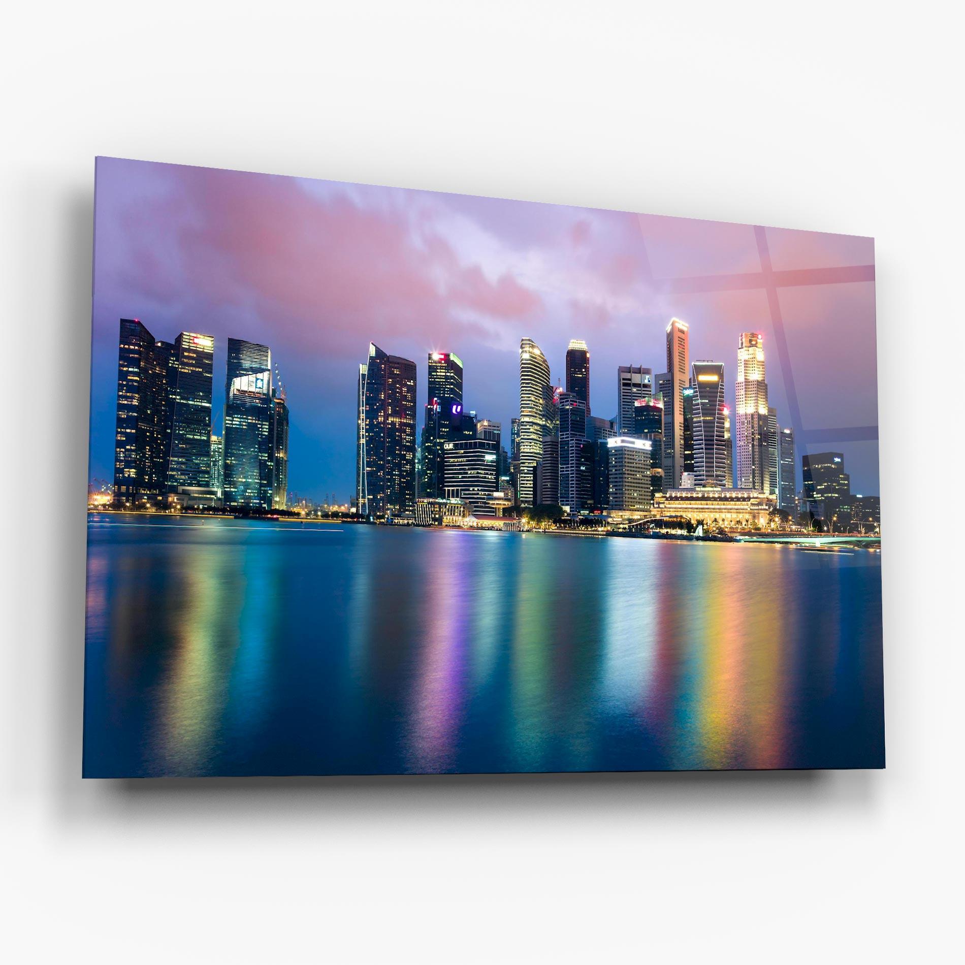 Üvegkép Hong Kong Skyline mockup 6