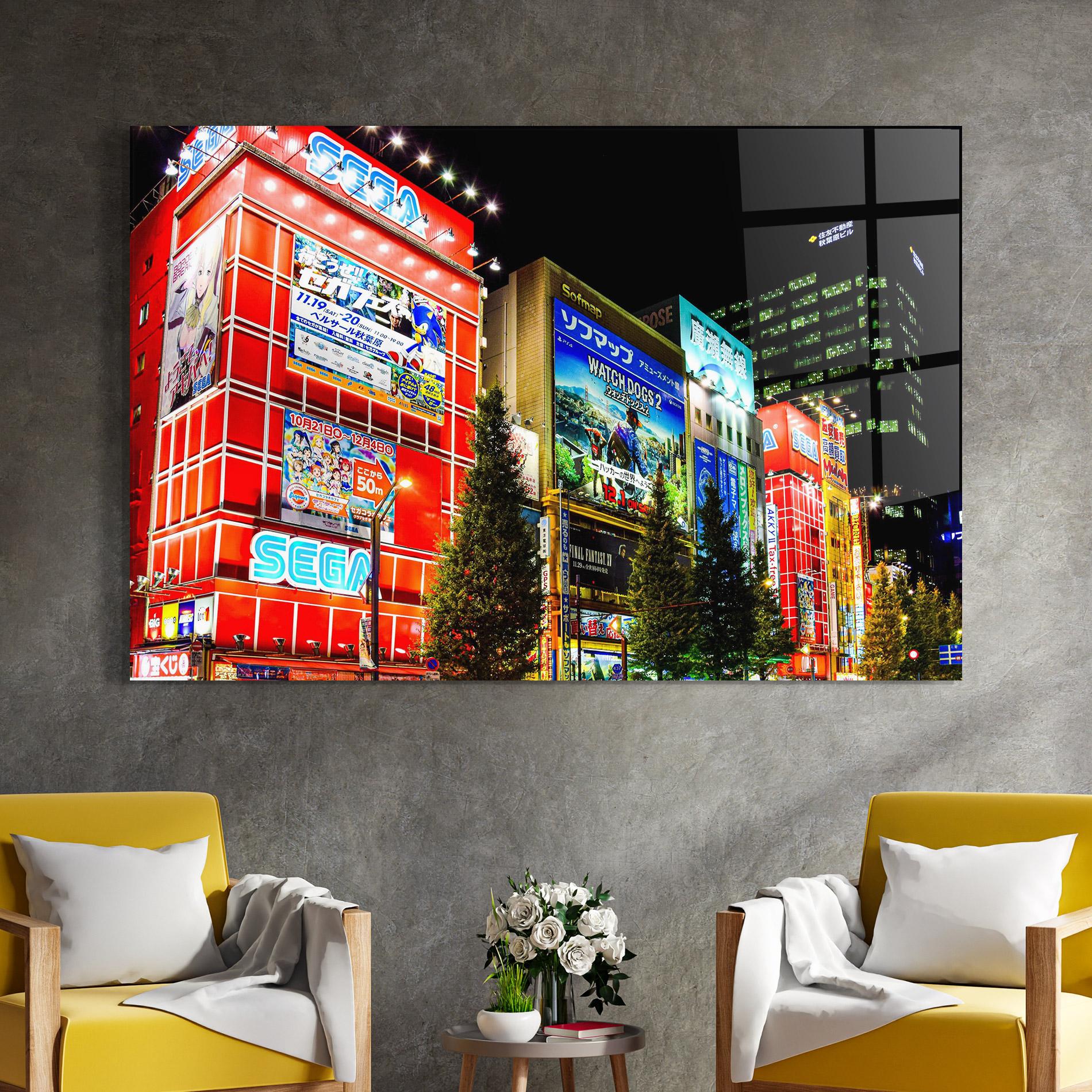 Üvegkép Akihabara Night mockup 4