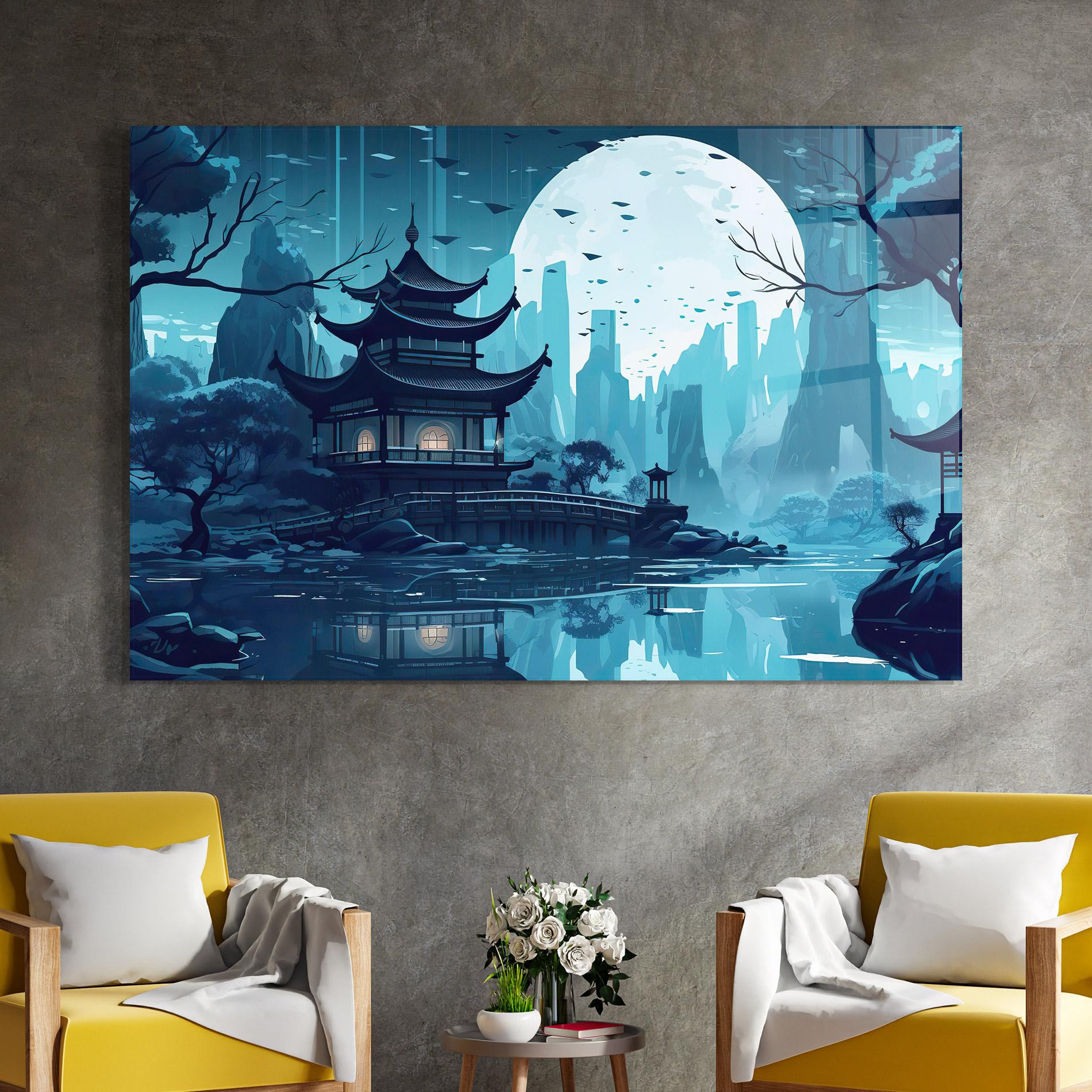 Üvegkép Chinese Cartoon mockup 4