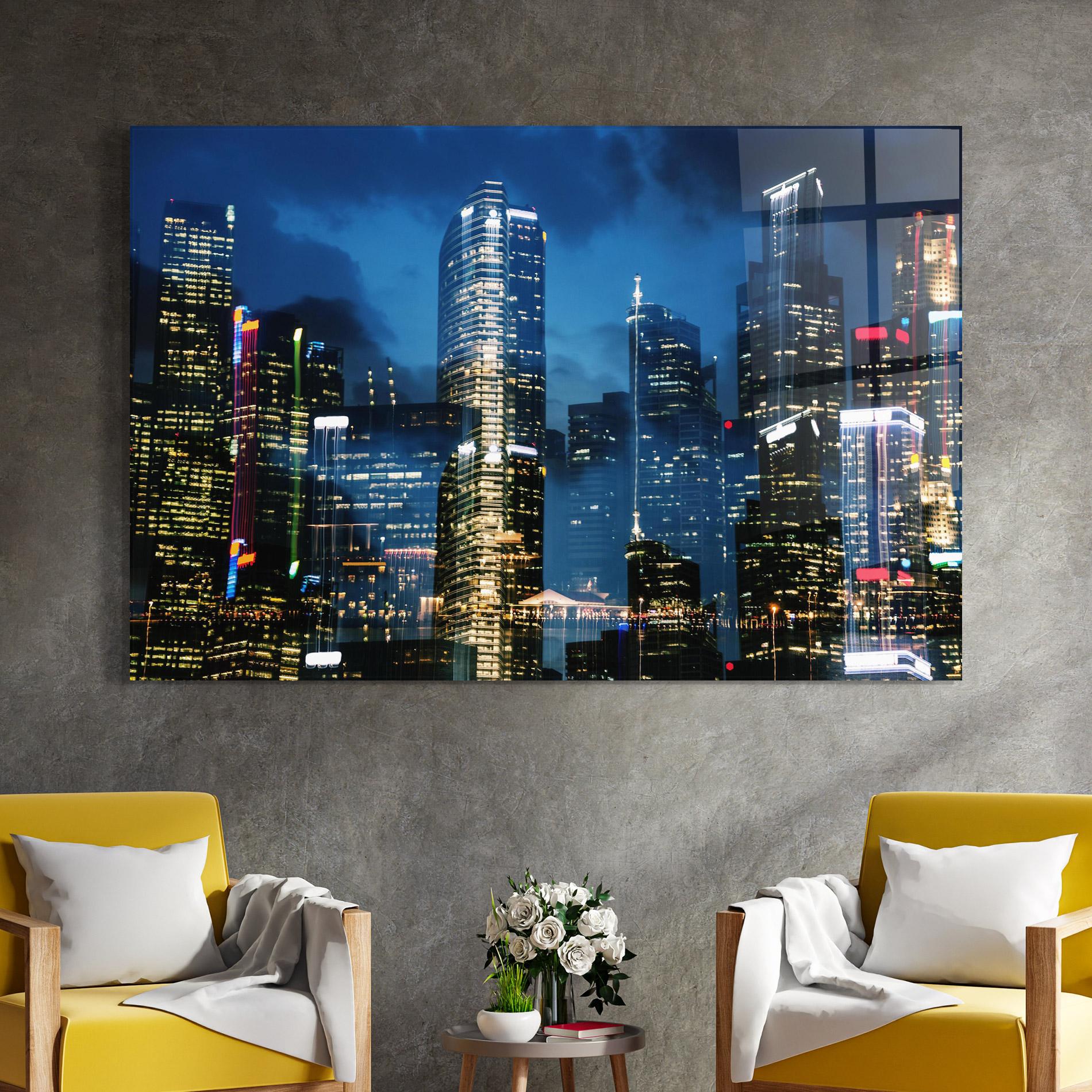 Üvegkép Singapore Night mockup 4