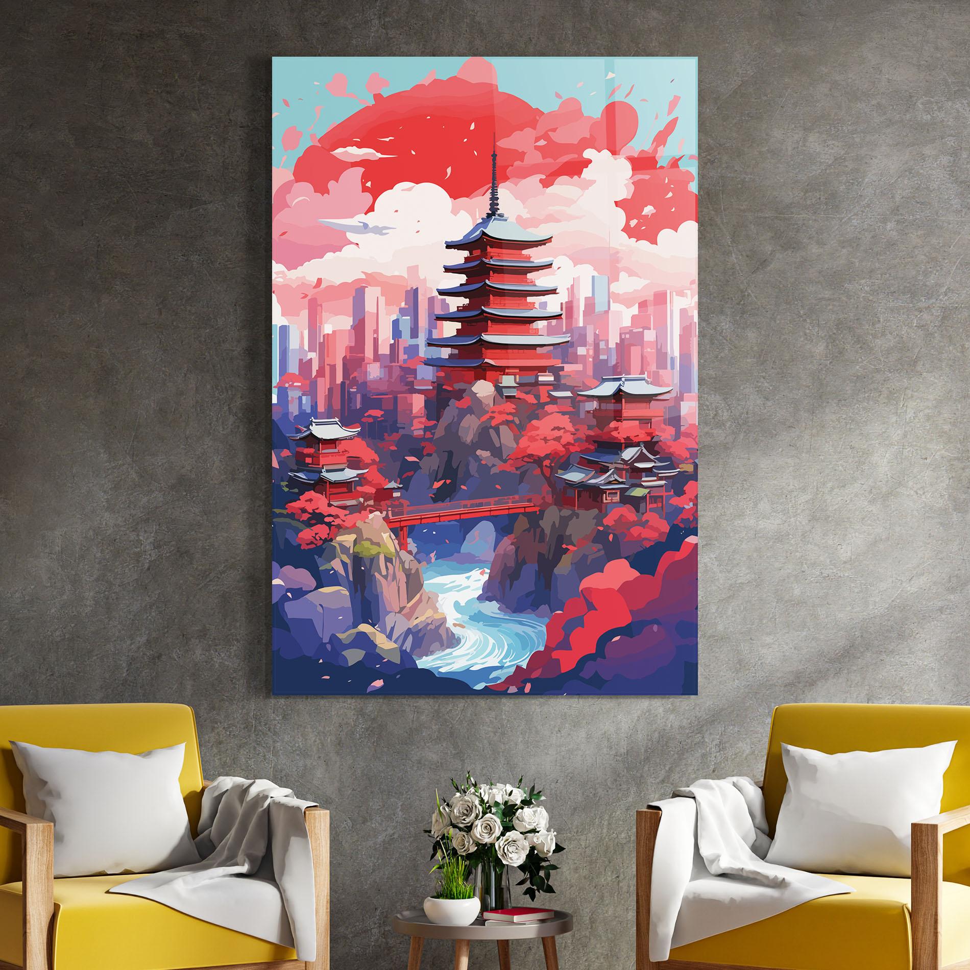 Üvegkép City Style Art mockup 4