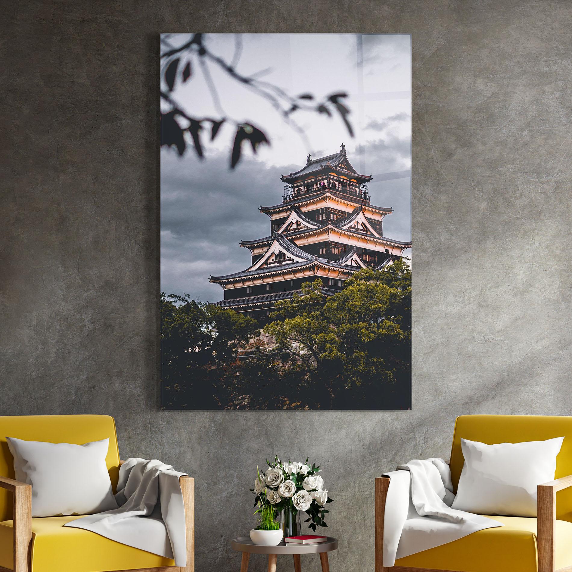 Üvegkép Hiroshima Castle mockup 4