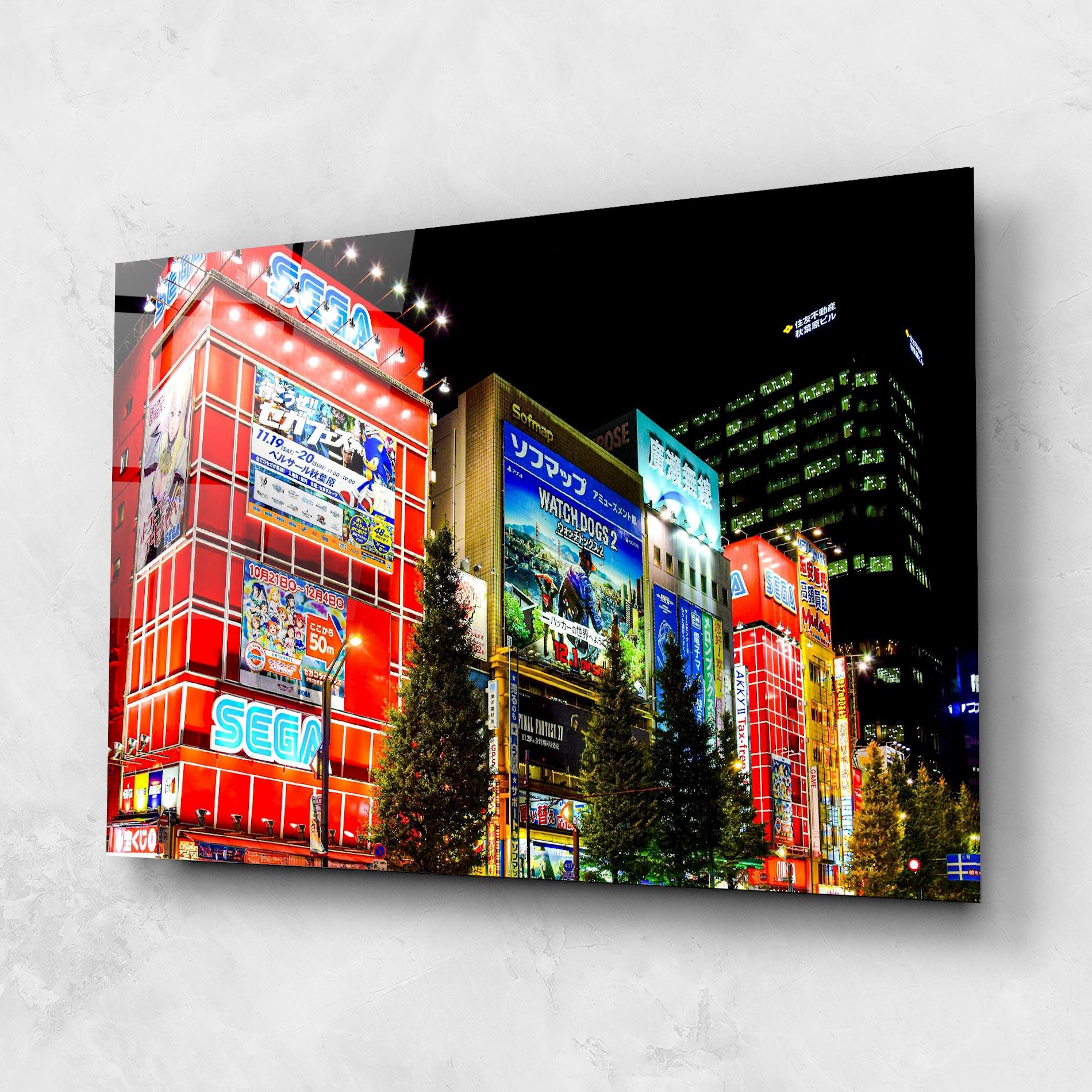 Üvegkép Akihabara Night mockup 1