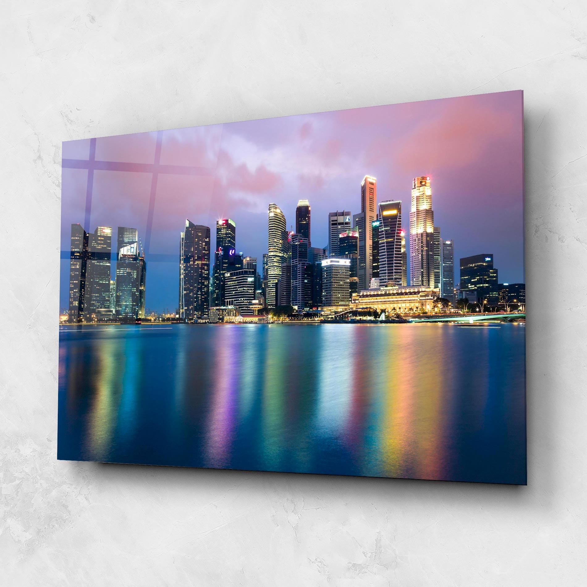 Üvegkép Hong Kong Skyline mockup 1