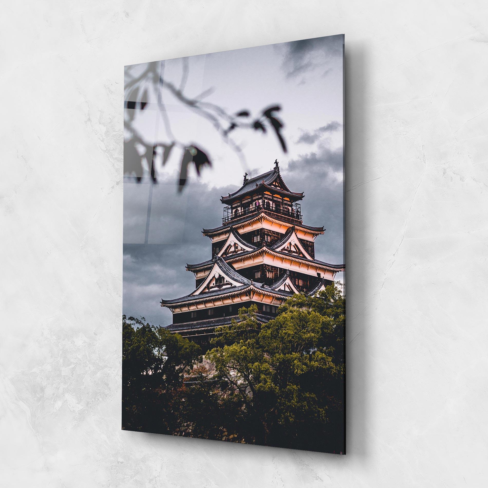 Üvegkép Hiroshima Castle mockup 1