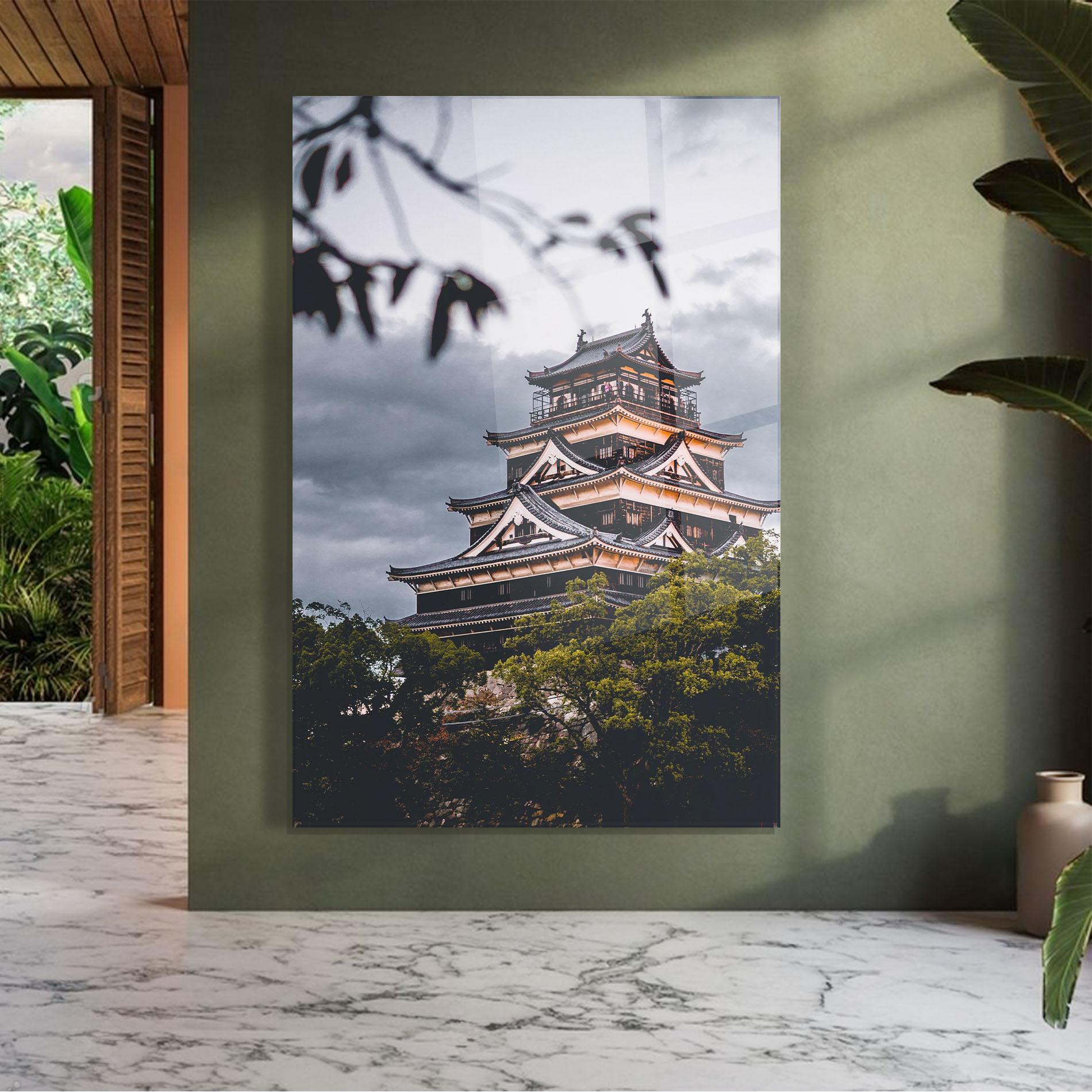 Üvegkép Hiroshima Castle mockup 7