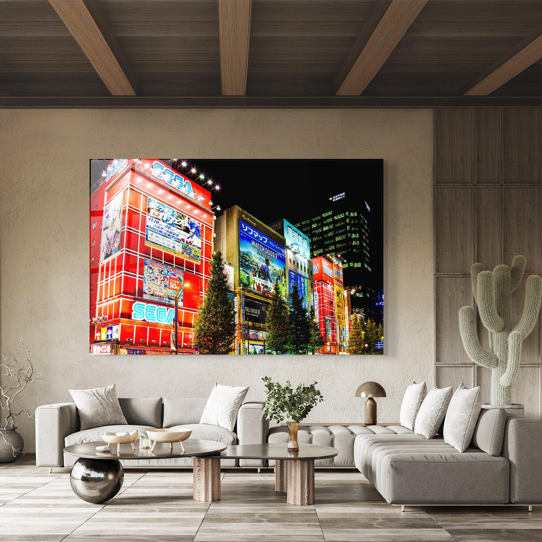 Üvegkép Akihabara Night mockup 8